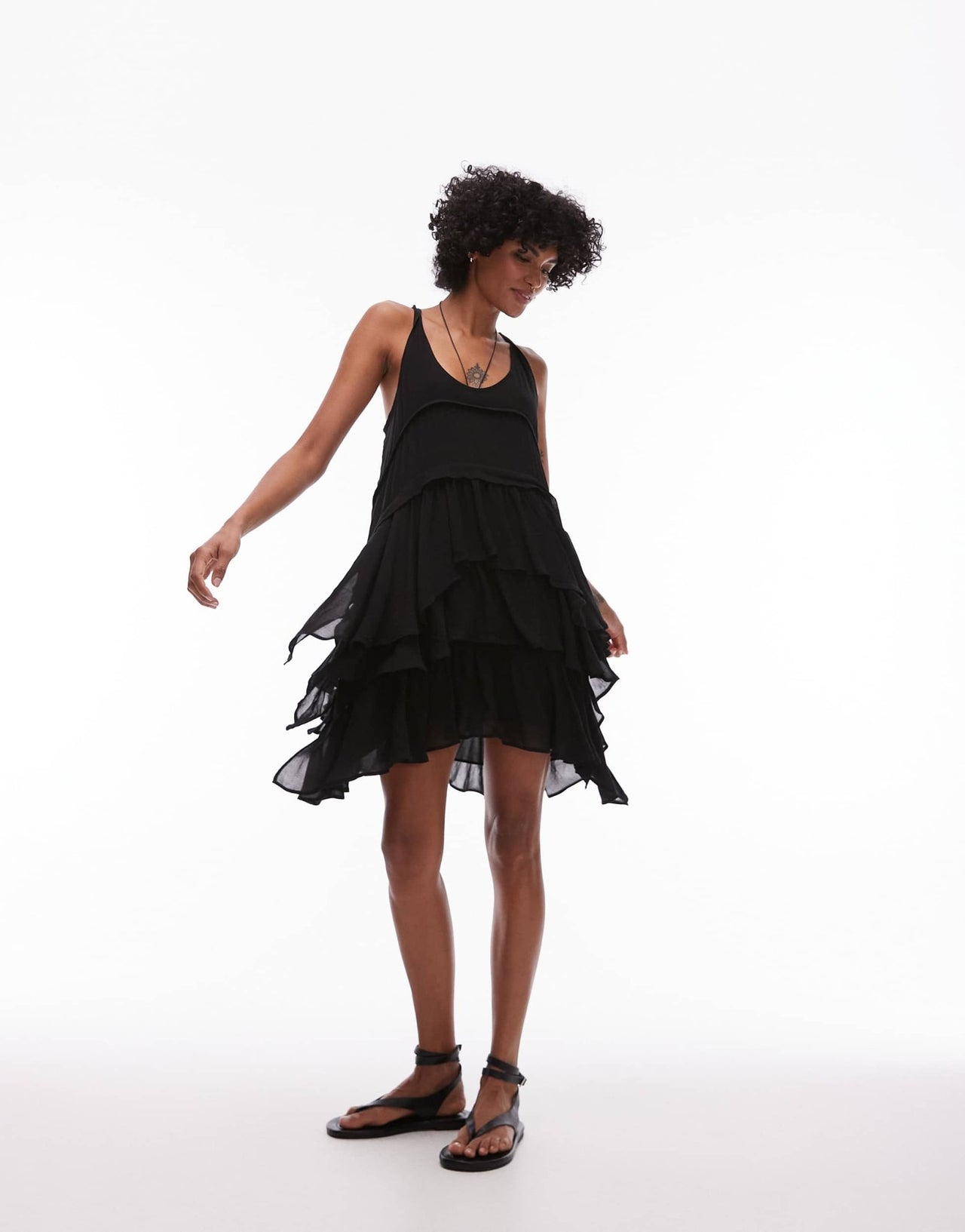 AllSaints Cavalry mini dress in black - BLACK - ASOS Sample Sale