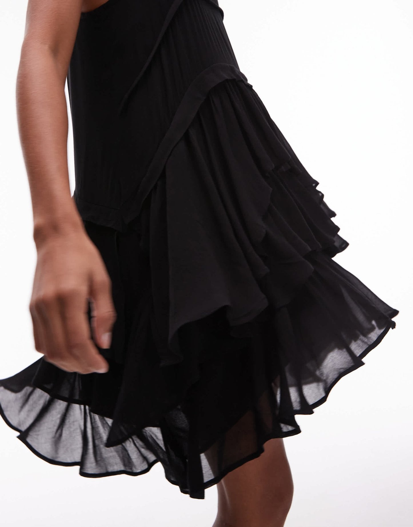 AllSaints Cavalry mini dress in black - BLACK - ASOS Sample Sale