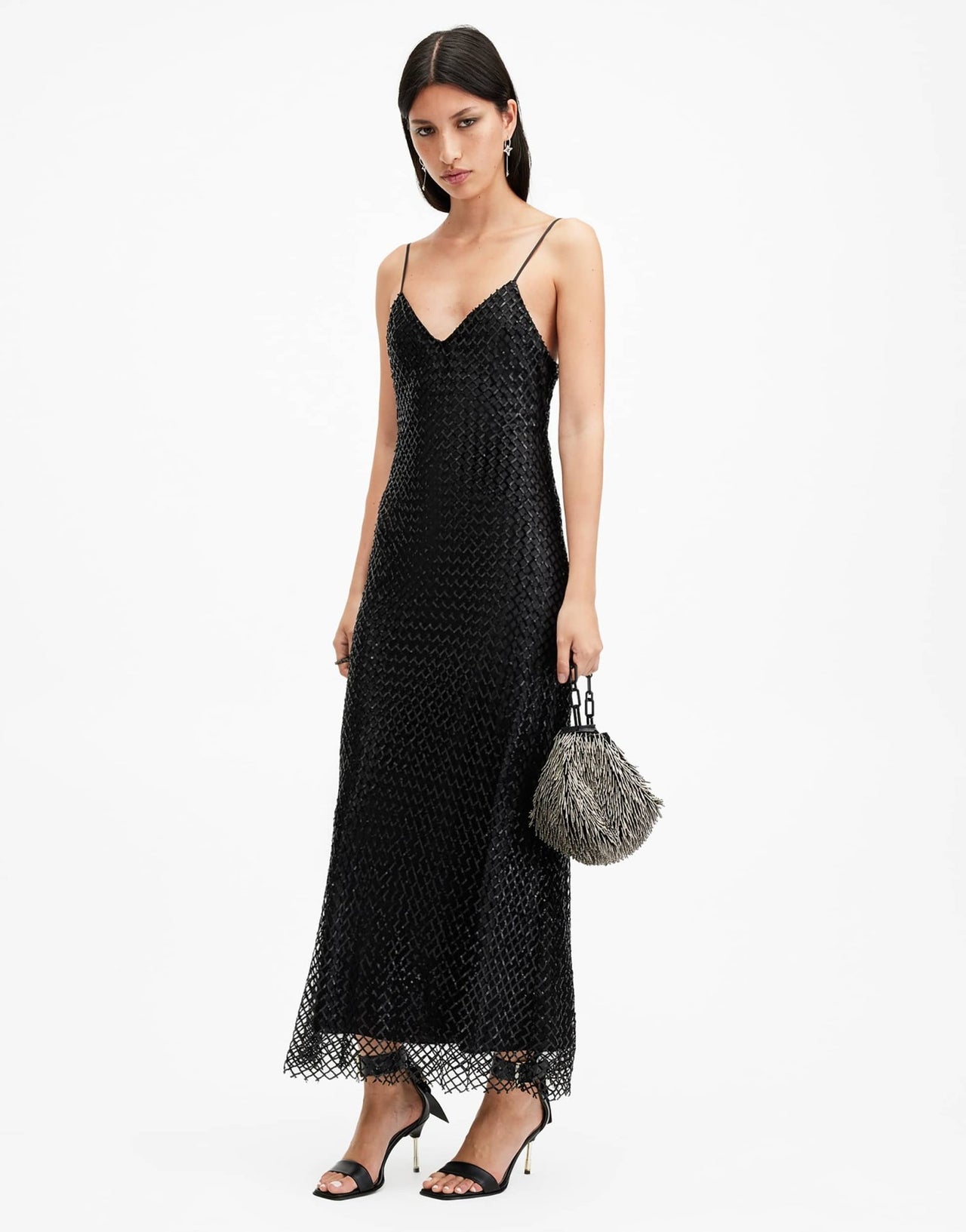 AllSaints Chantelle dress in black - ASOS Sample Sale