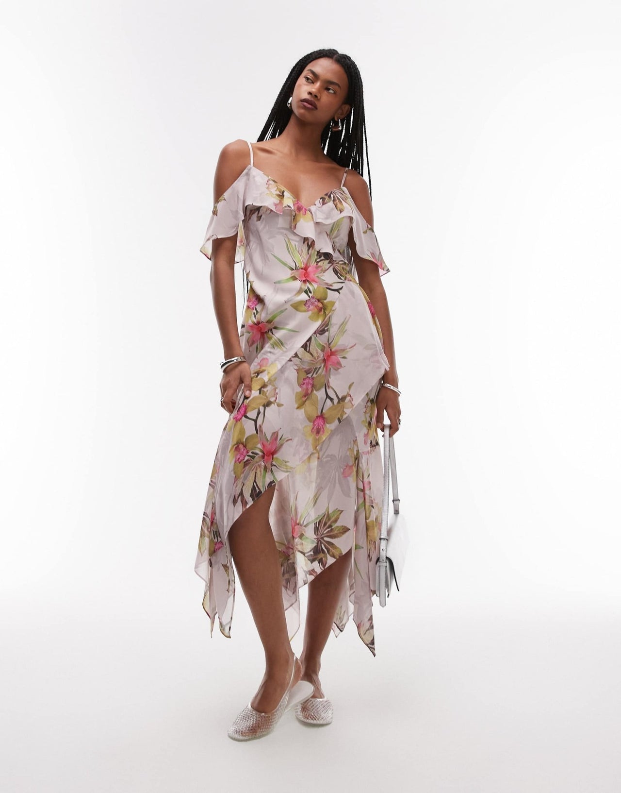 Allsaints Grace dress in adena soft pink - PINK - ASOS Sample Sale