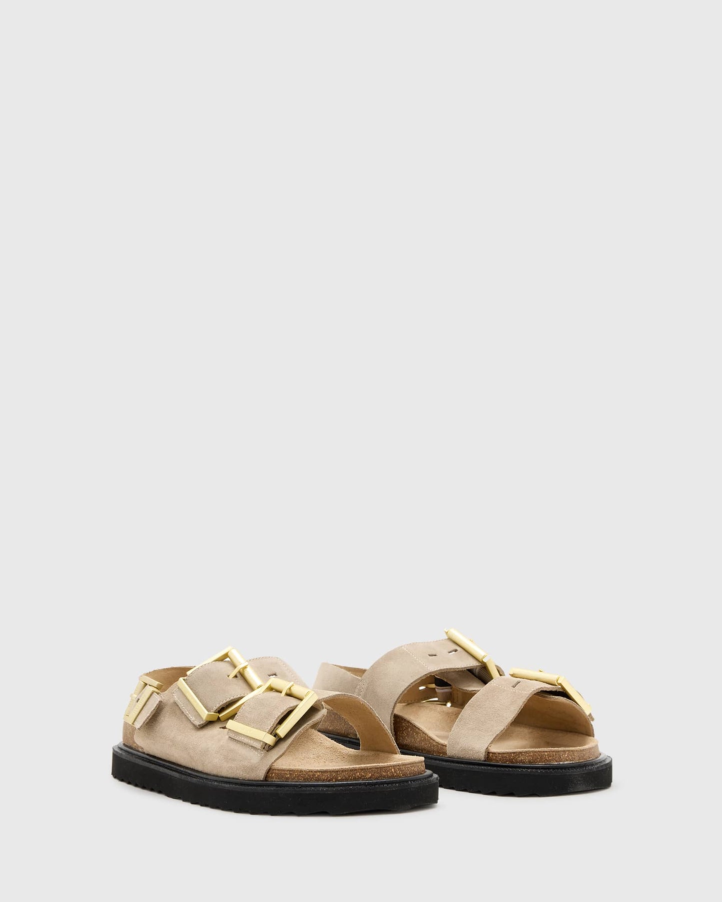 AllSaints Isla leather sandals in sand - ASOS Sample Sale