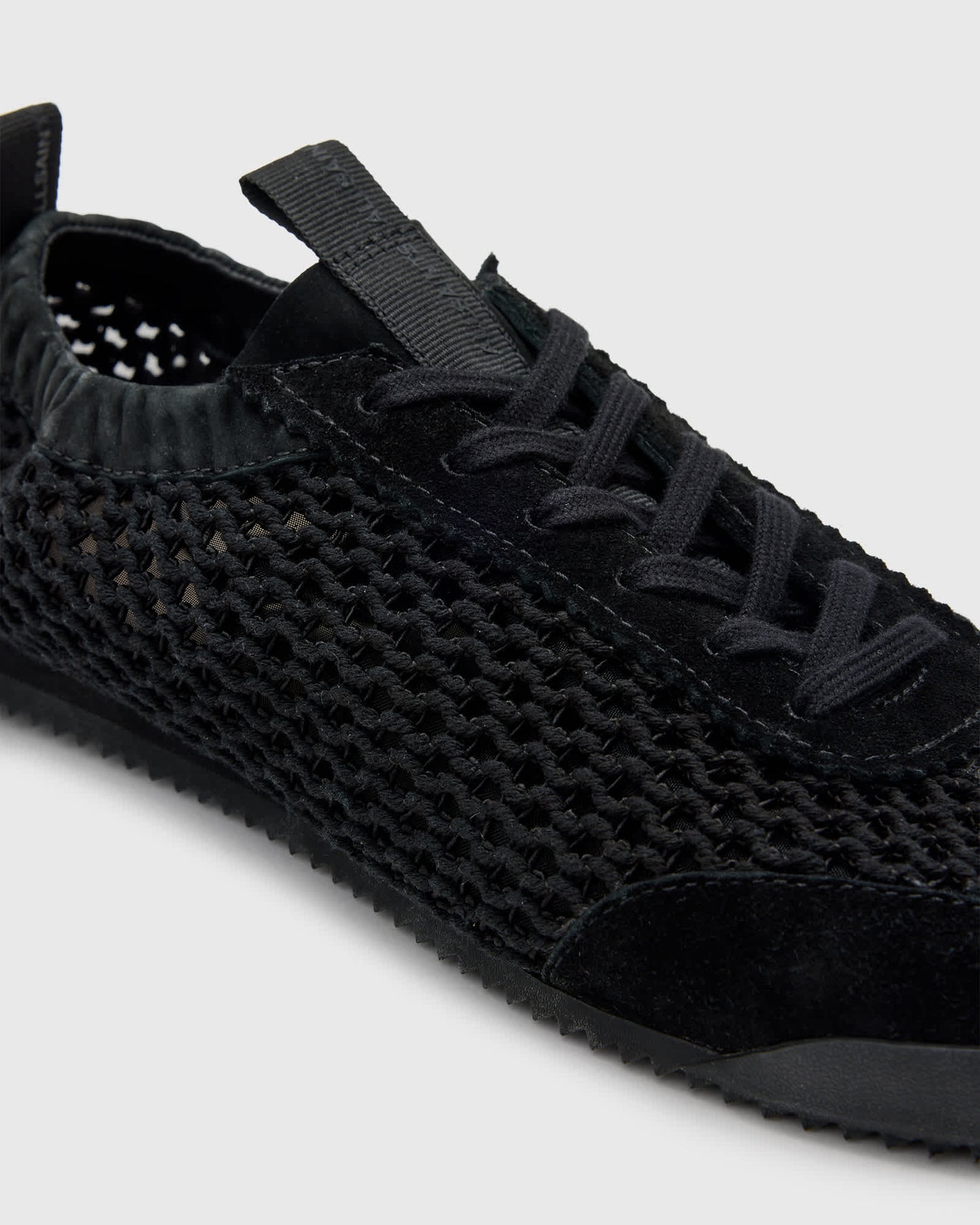 AllSaints Kenny leather woven trainers in black - ASOS Sample Sale
