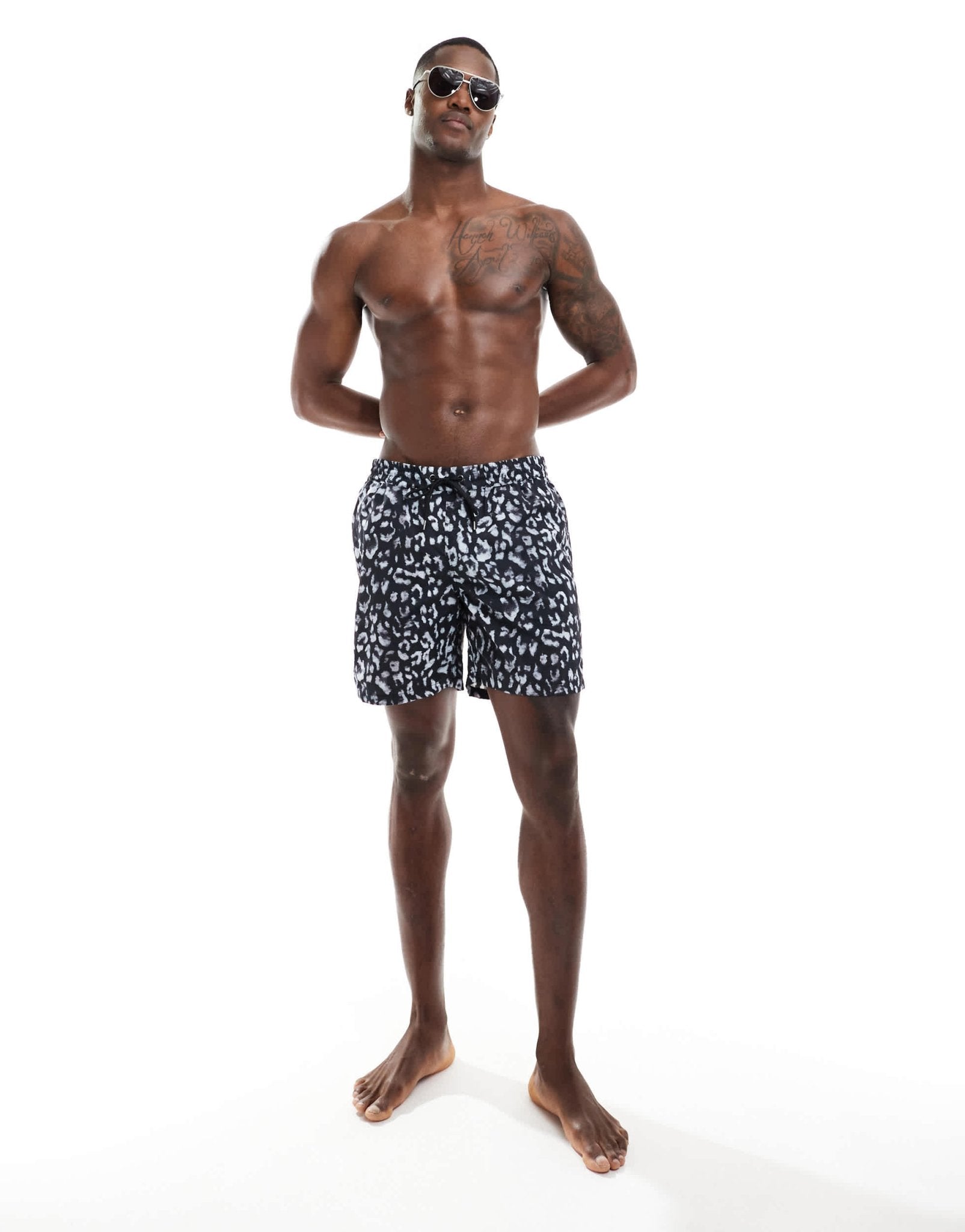 AllSaints Lani 2-pack swimshorts in black - ASOS Sample Sale