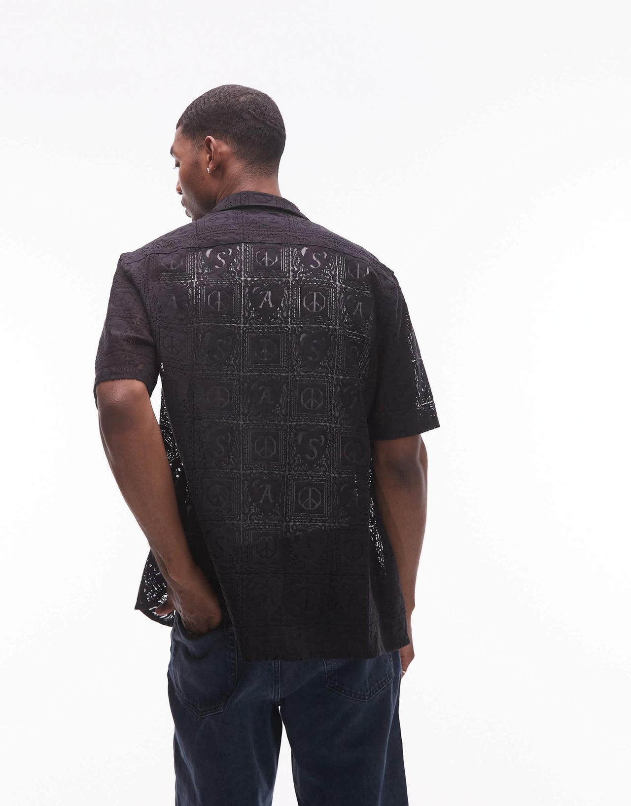 Allsaints netley shirt in black - ASOS Sample Sale