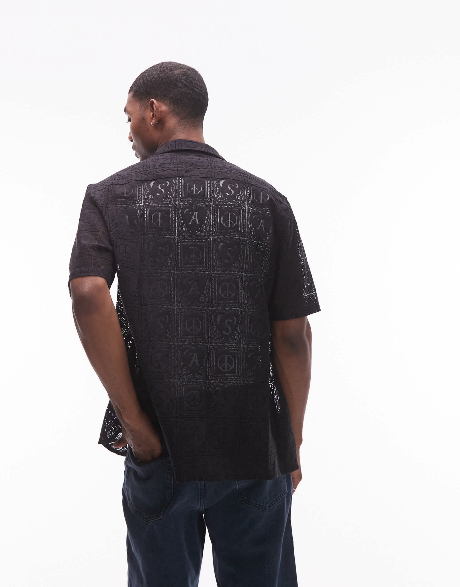 Allsaints netley shirt in black - ASOS Sample Sale