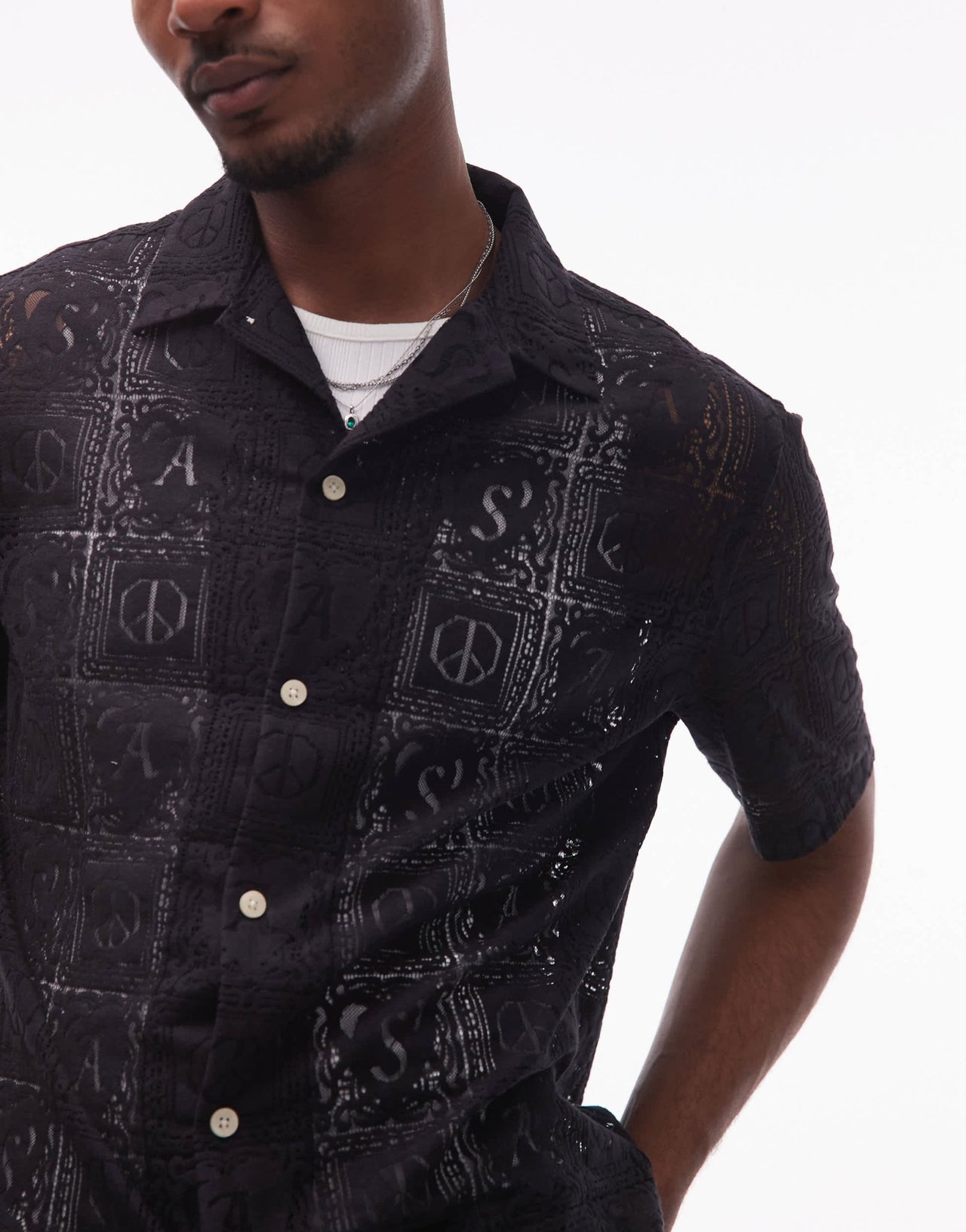 Allsaints netley shirt in black - ASOS Sample Sale