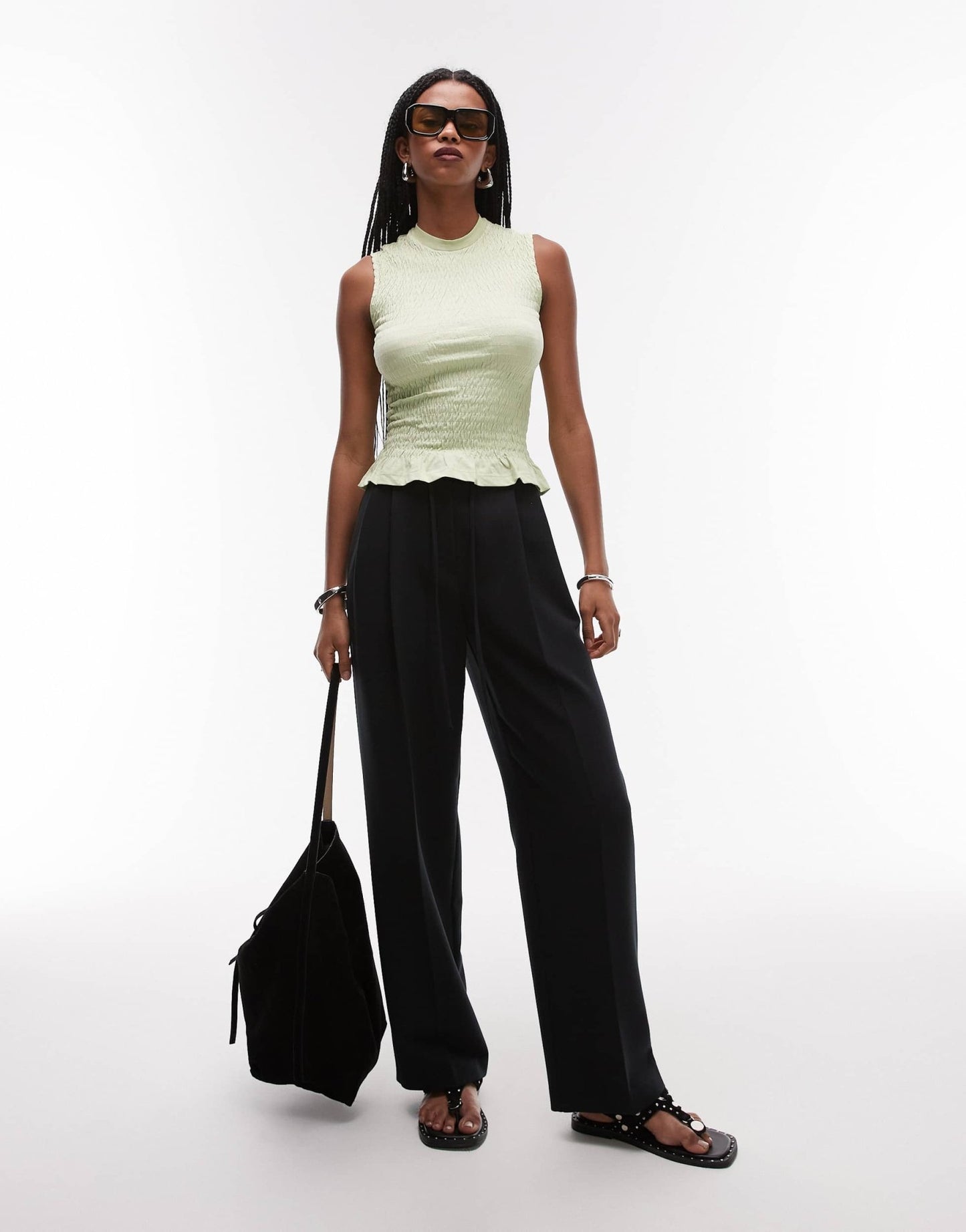 Allsaints ode tank in jade green - ASOS Sample Sale
