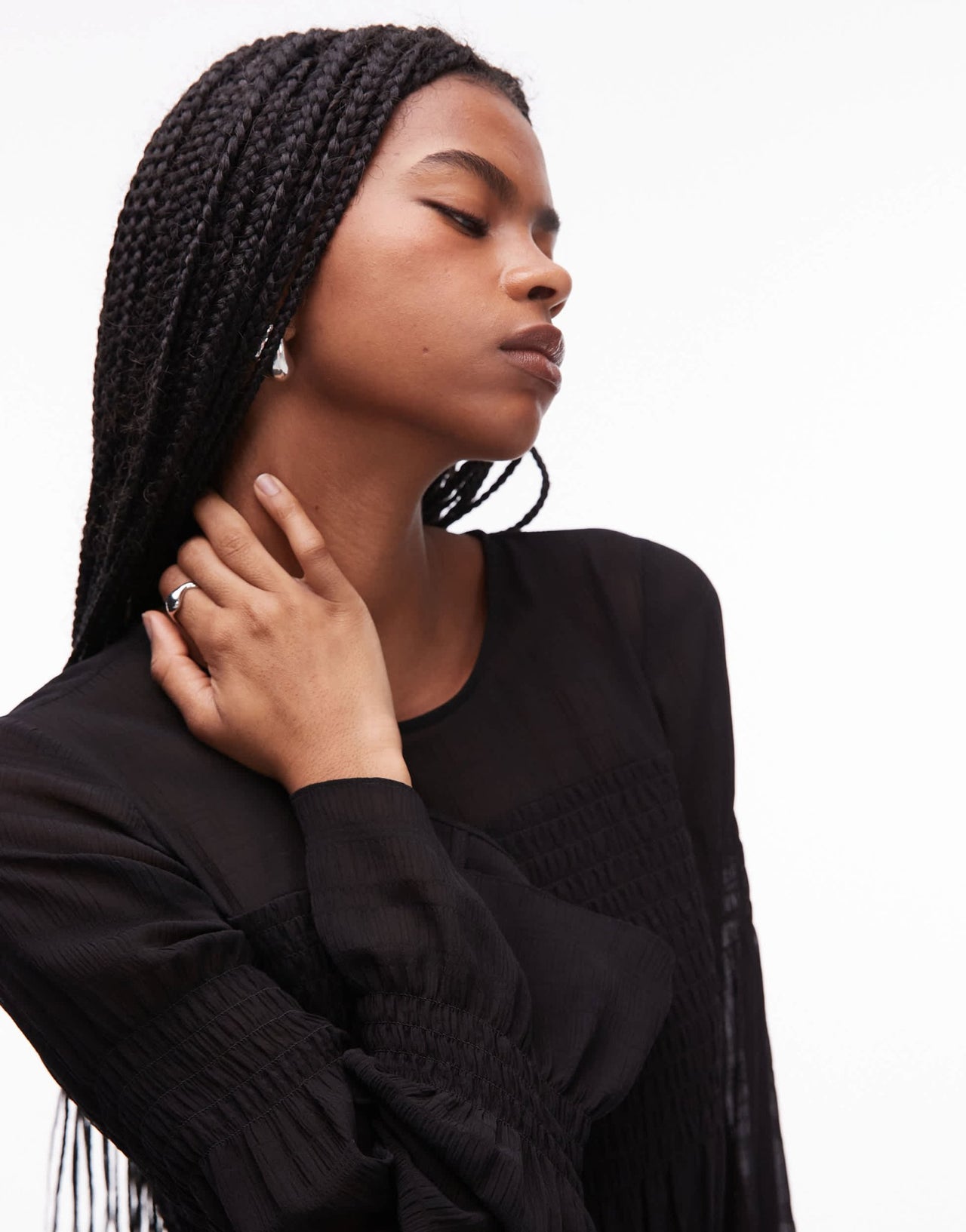 Allsaints pamela top in black - ASOS Sample Sale