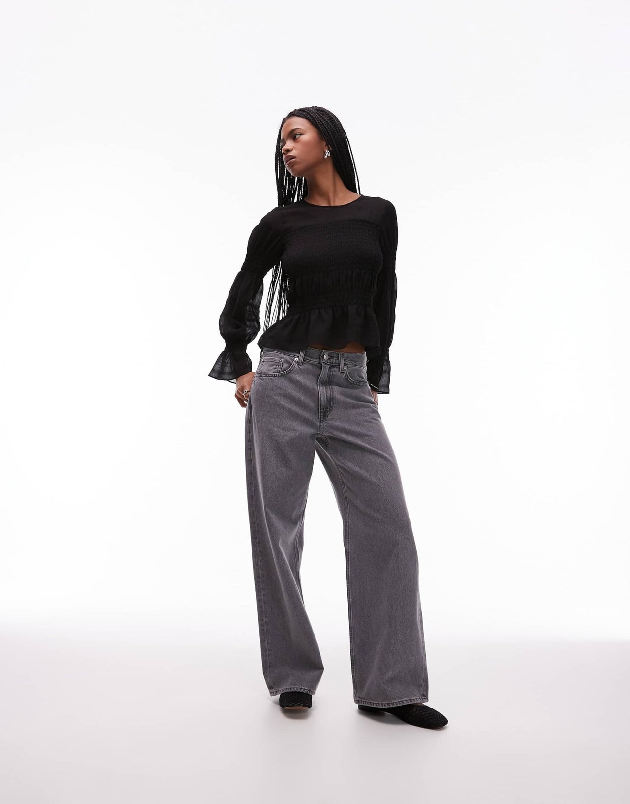 Allsaints pamela top in black - ASOS Sample Sale