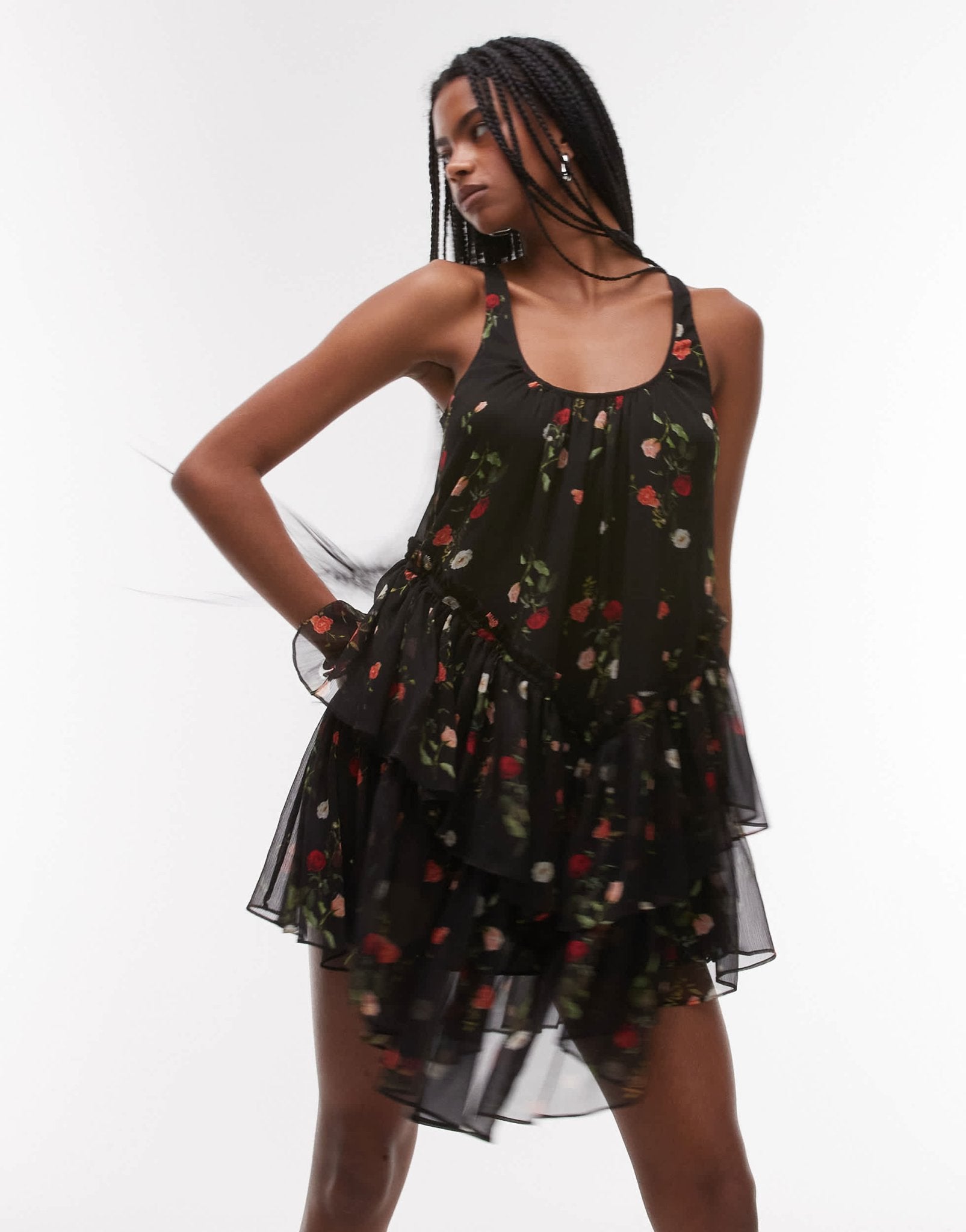 Allsaints rach dress in briar black - ASOS Sample Sale