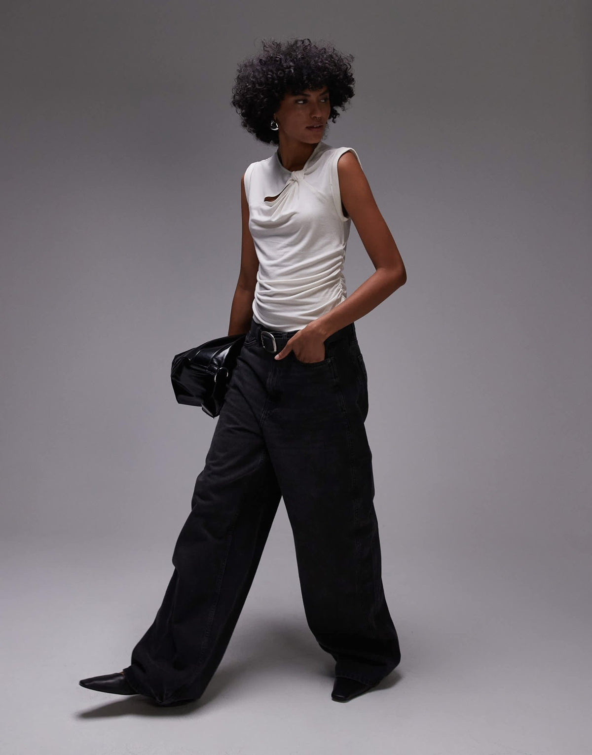 Allsaints robin top in gardenia cream - ASOS Sample Sale