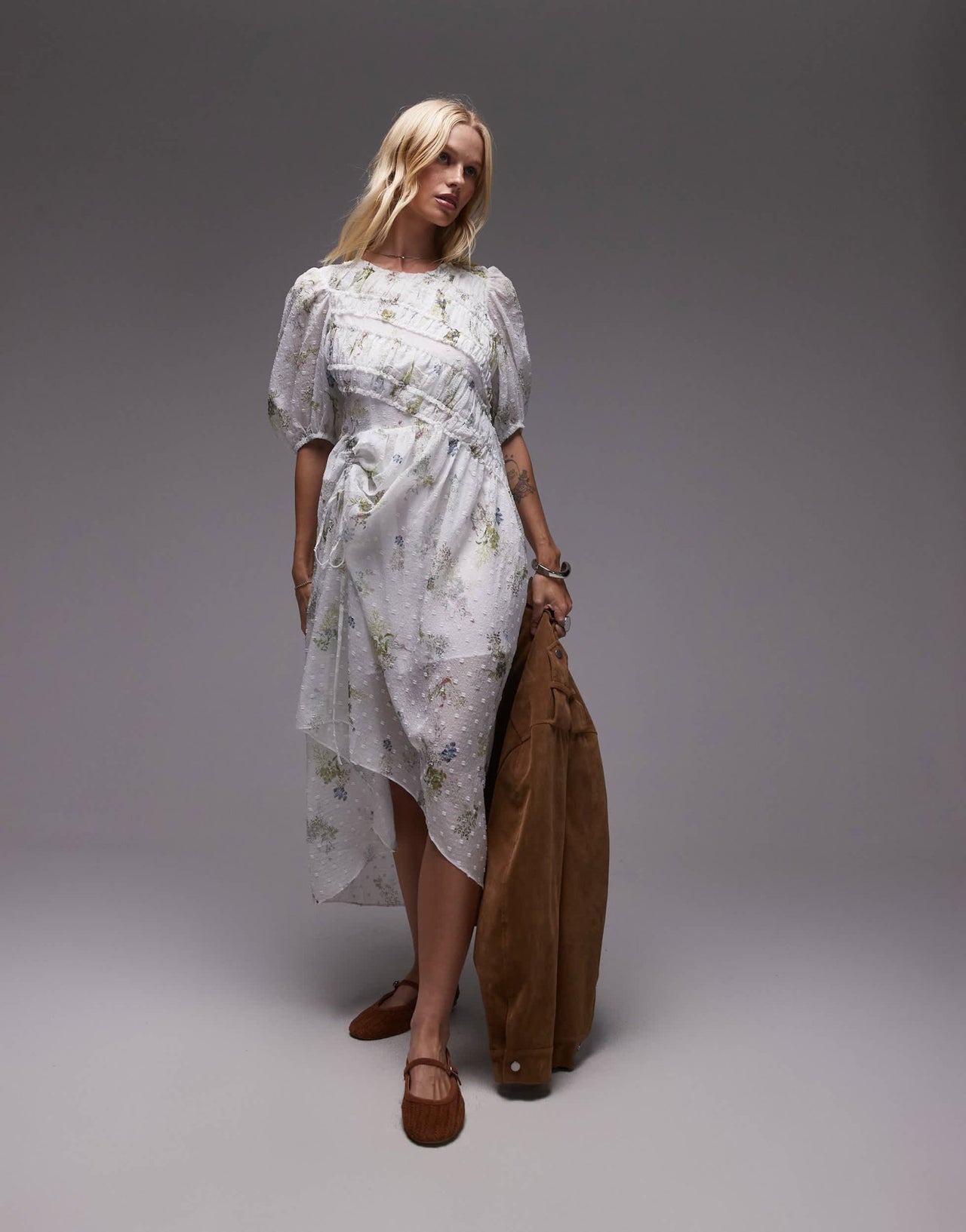 Allsaints serene dress in laci ecru white - ASOS Sample Sale