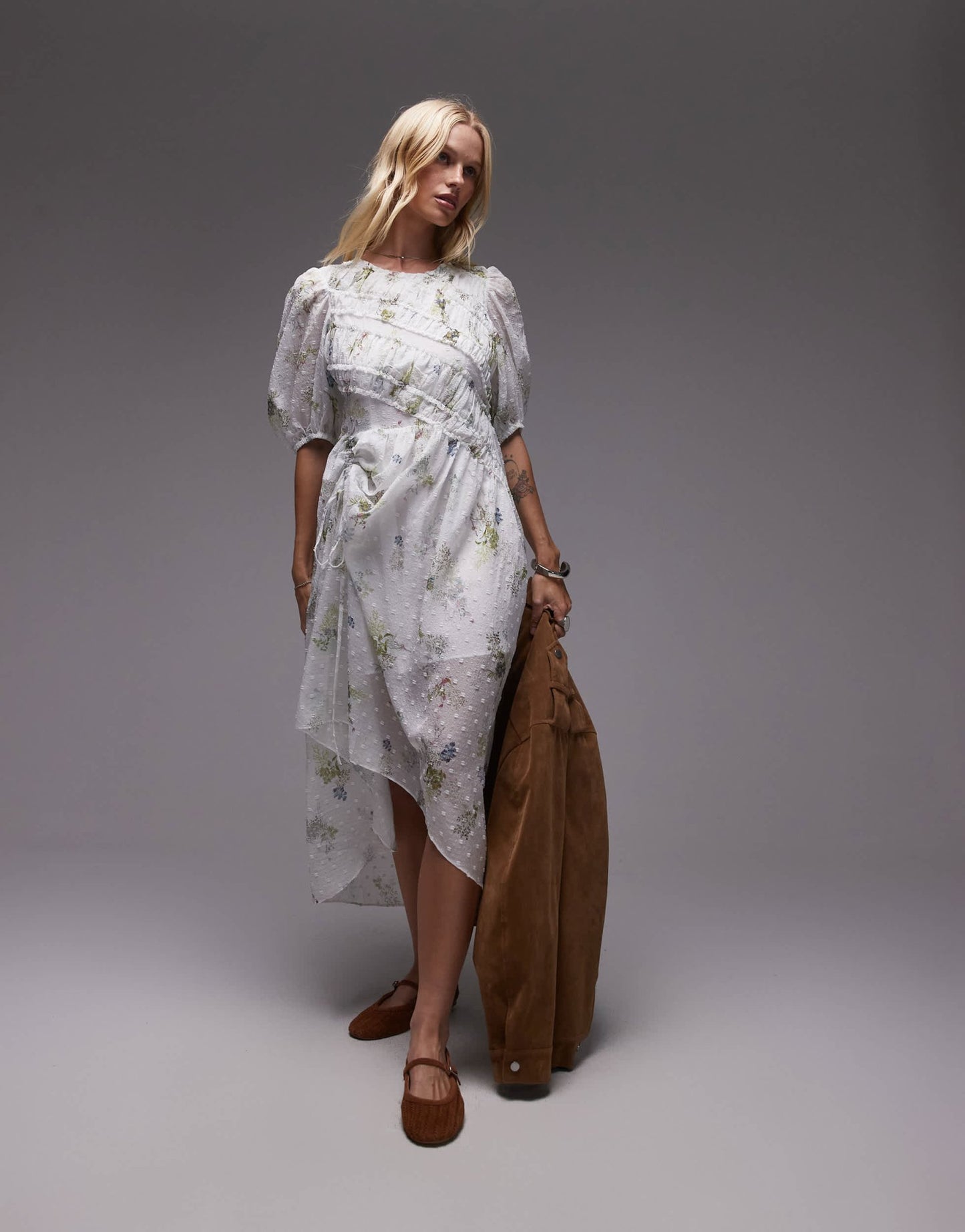 Allsaints serene dress in laci ecru white - ASOS Sample Sale