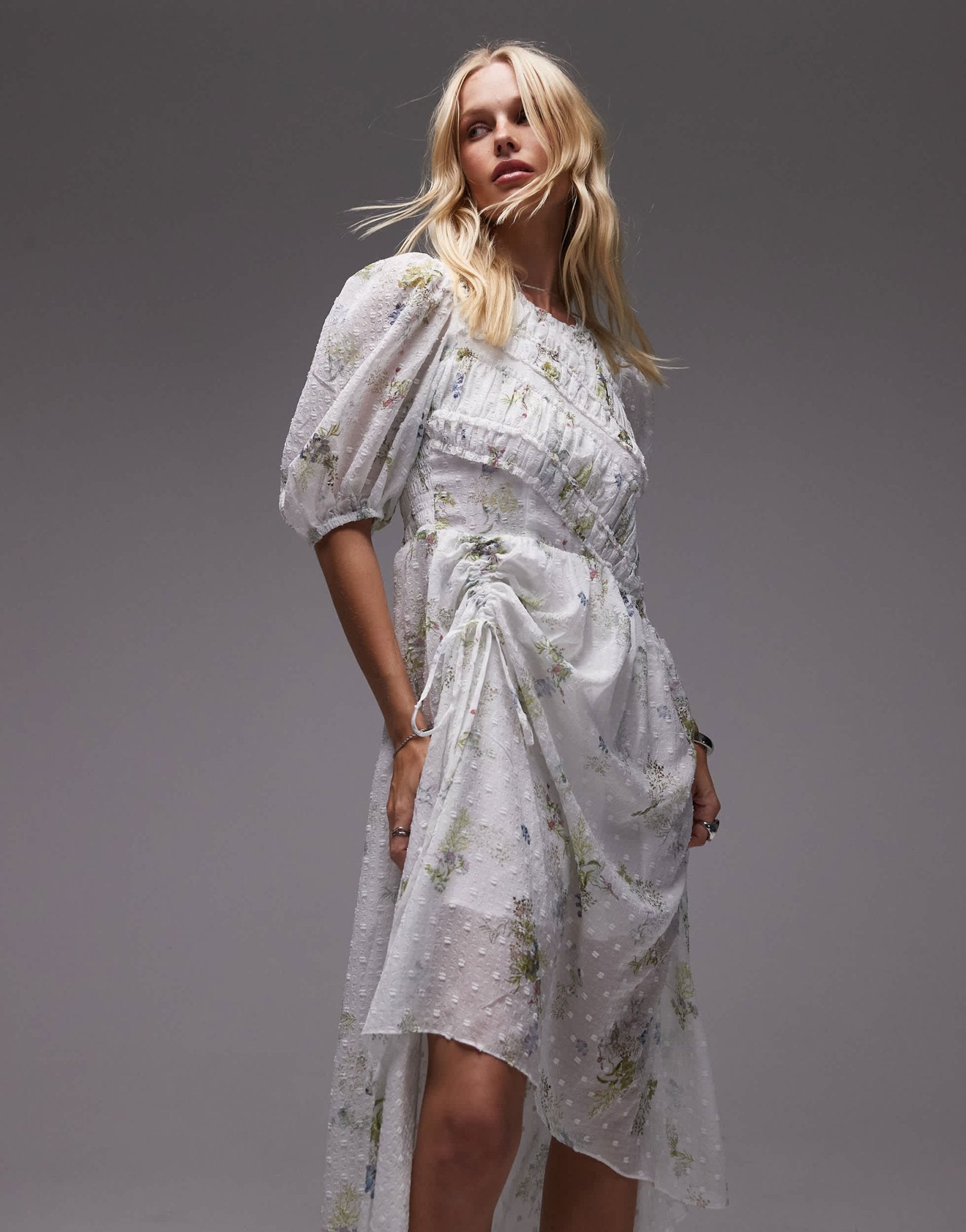 Allsaints serene dress in laci ecru white - ASOS Sample Sale