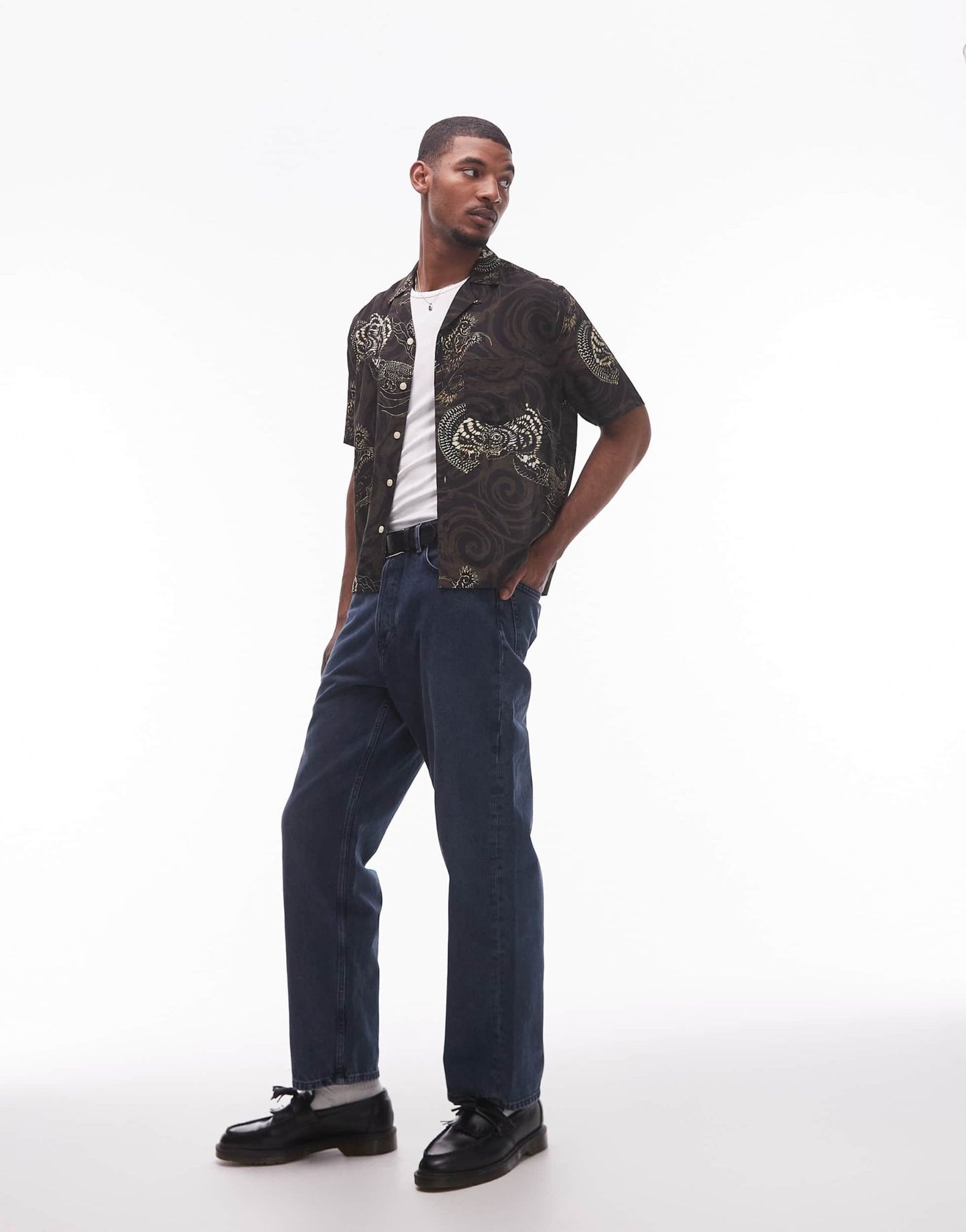 Allsaints sidewinder shirt in kelp green - ASOS Sample Sale