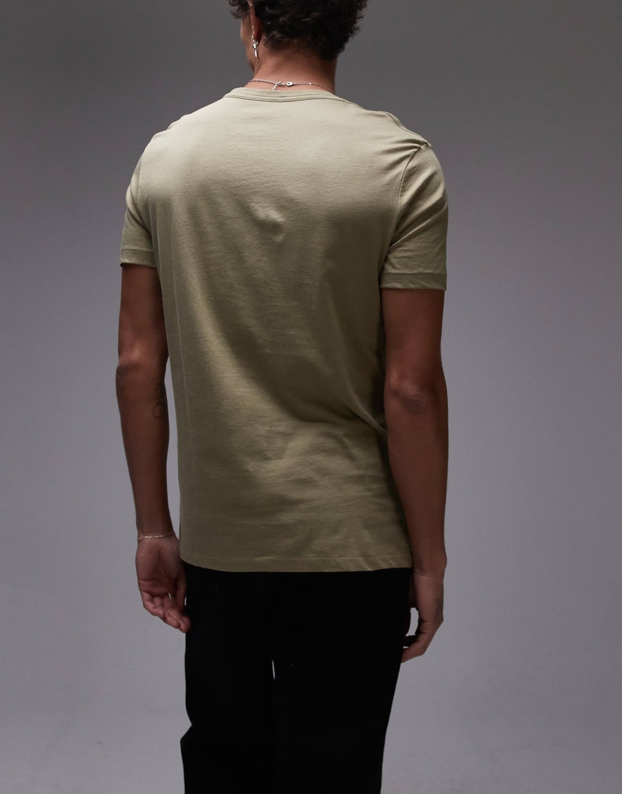AllSaints Tonic crew t-shirt 3 - pack in white brown green - ASOS Sample Sale