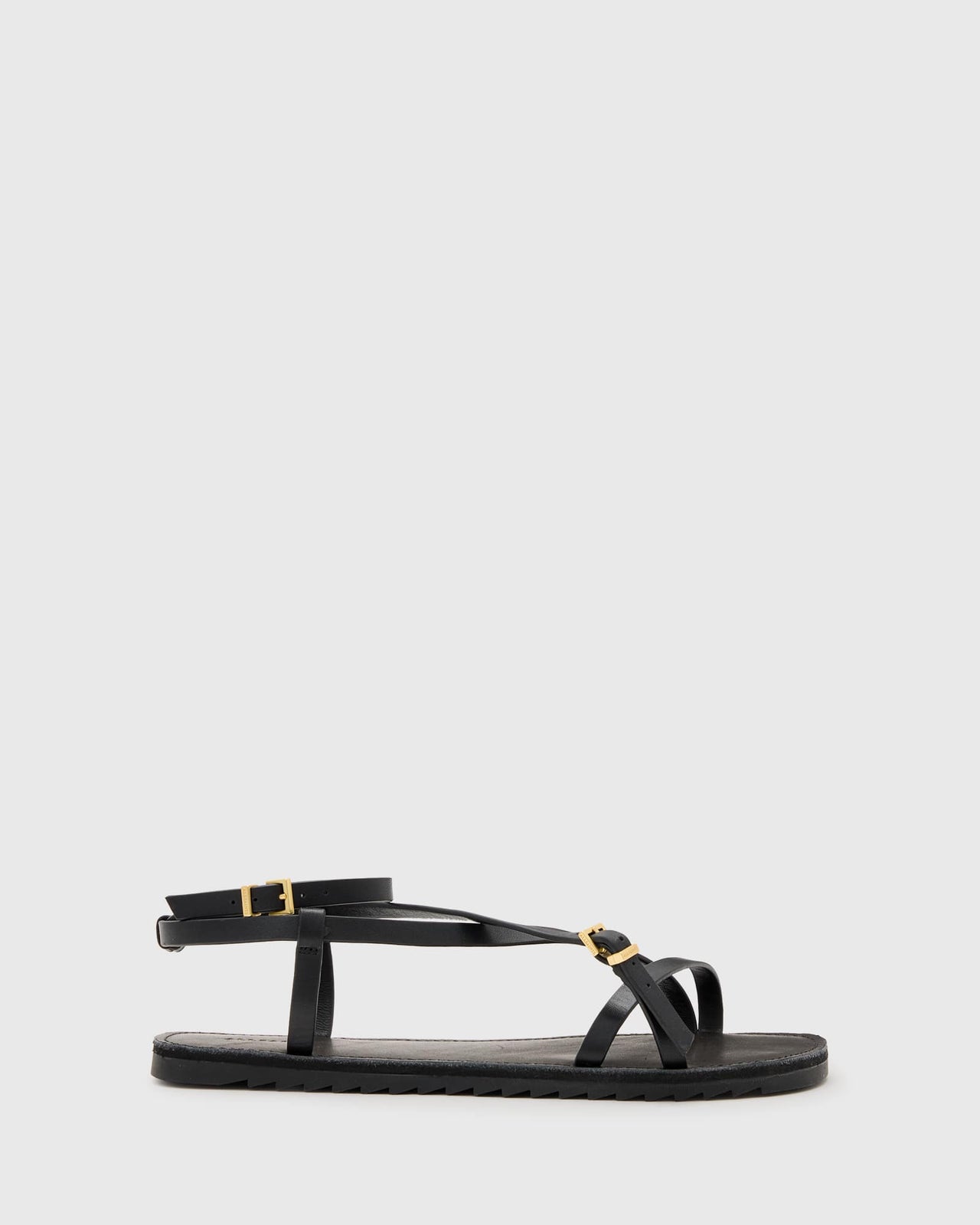 Allsaints Tyla sandals in black - ASOS Sample Sale