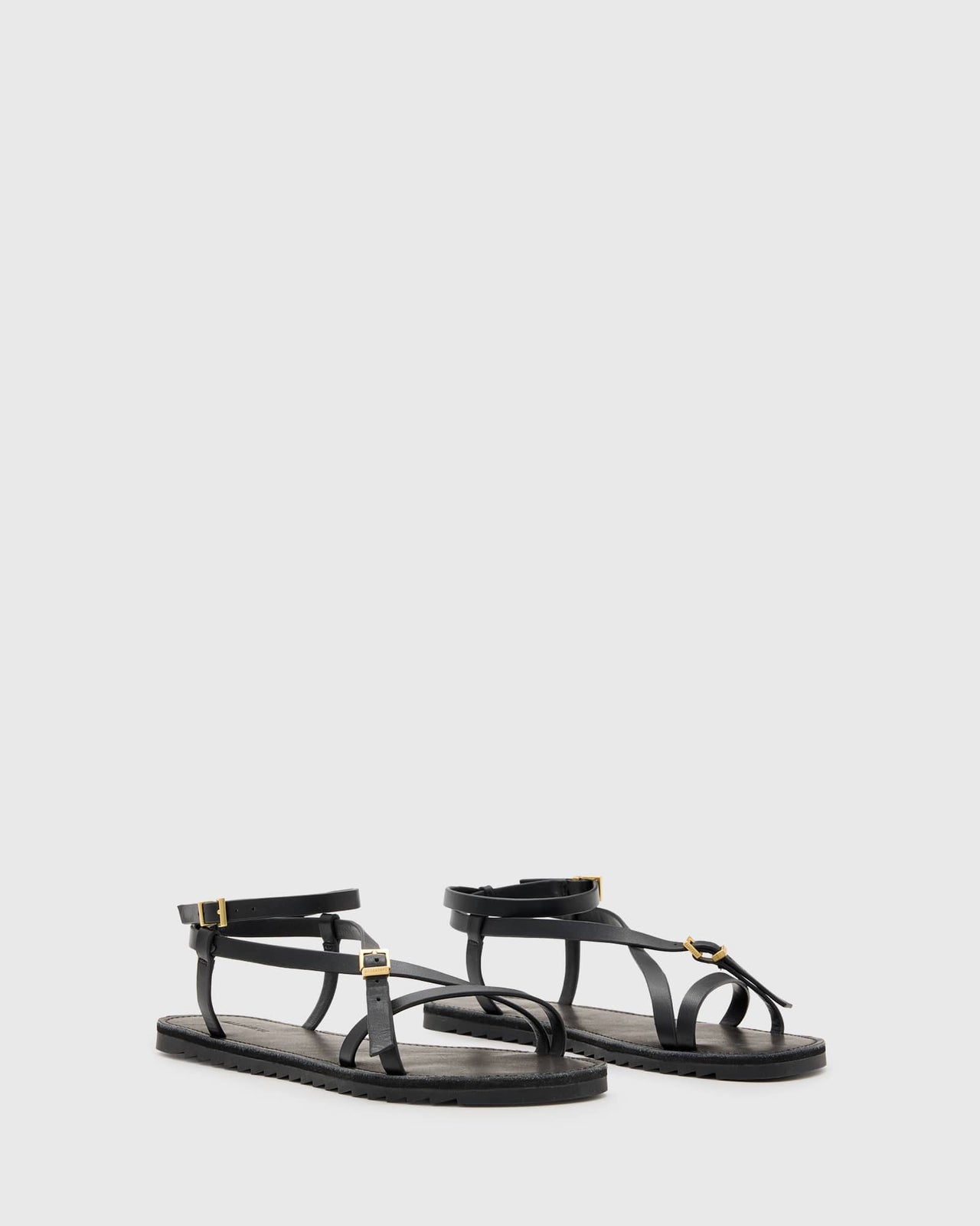 Allsaints Tyla sandals in black - ASOS Sample Sale