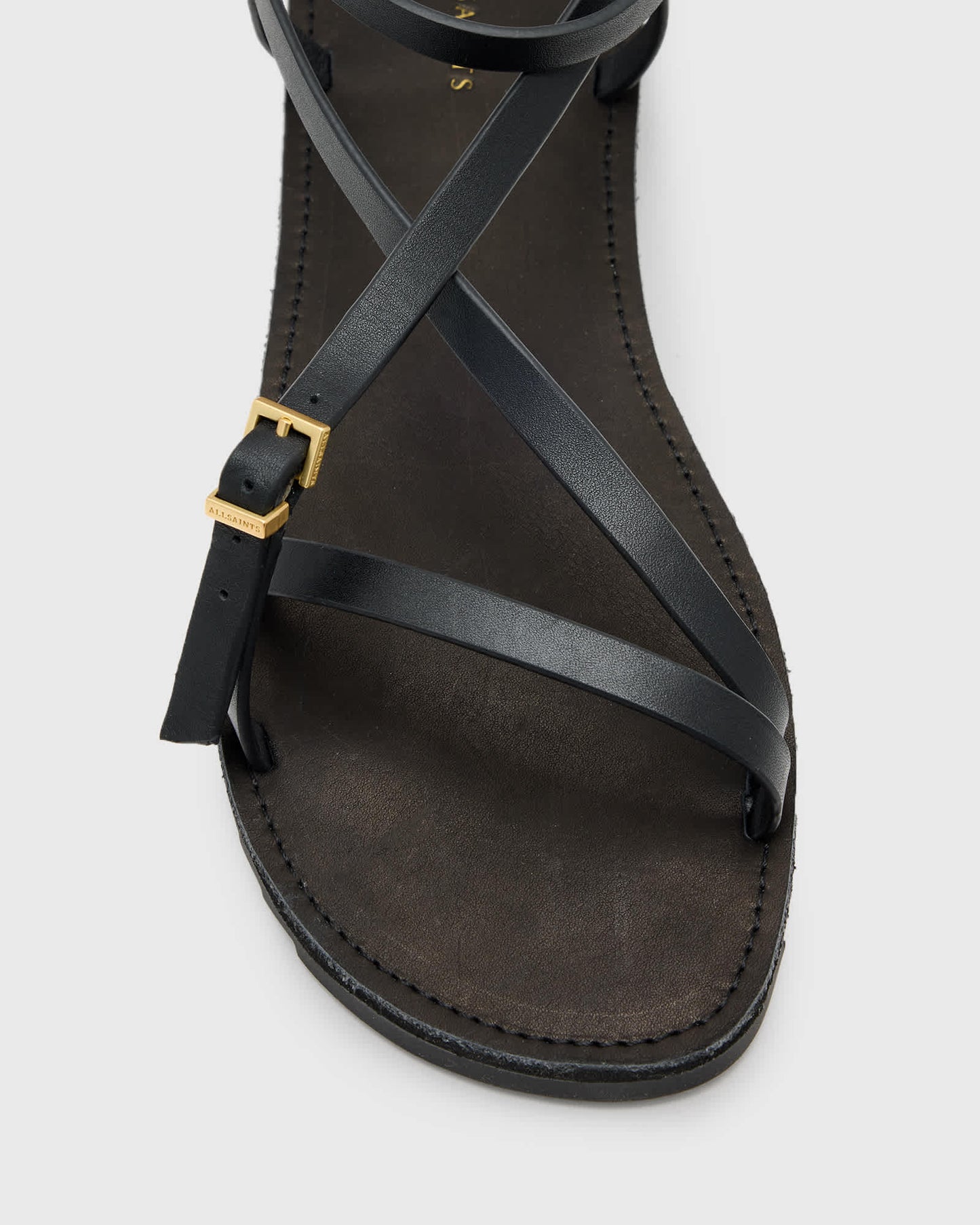Allsaints Tyla sandals in black - ASOS Sample Sale