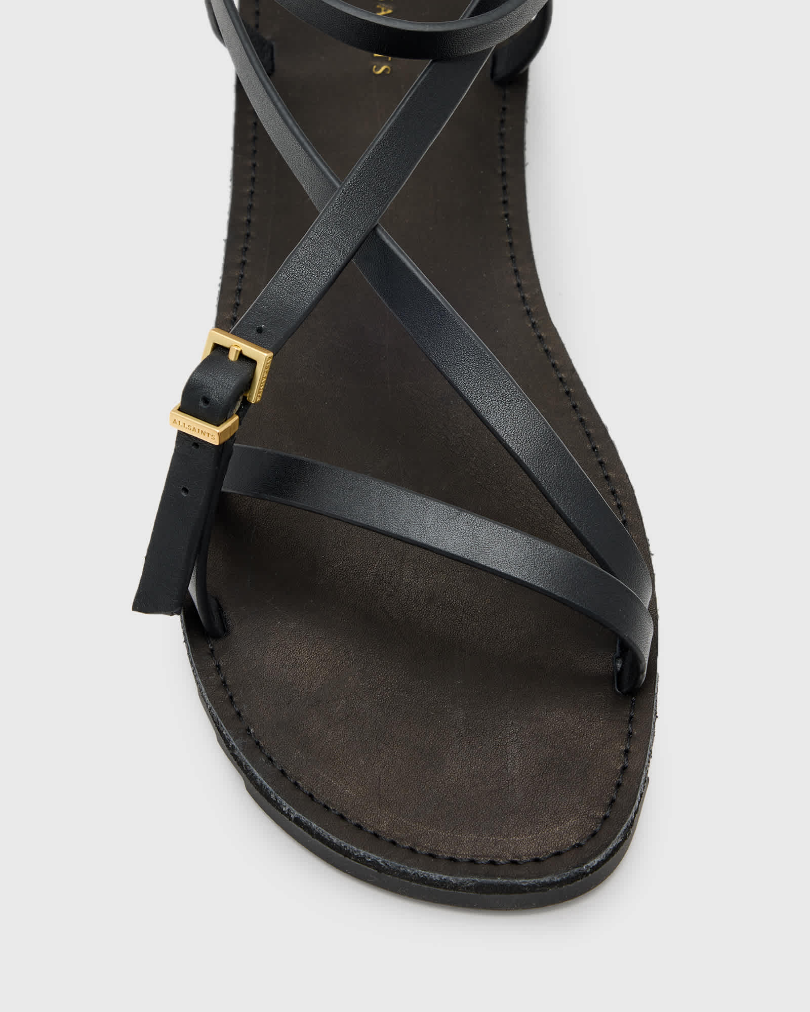 Allsaints Tyla sandals in black - ASOS Sample Sale