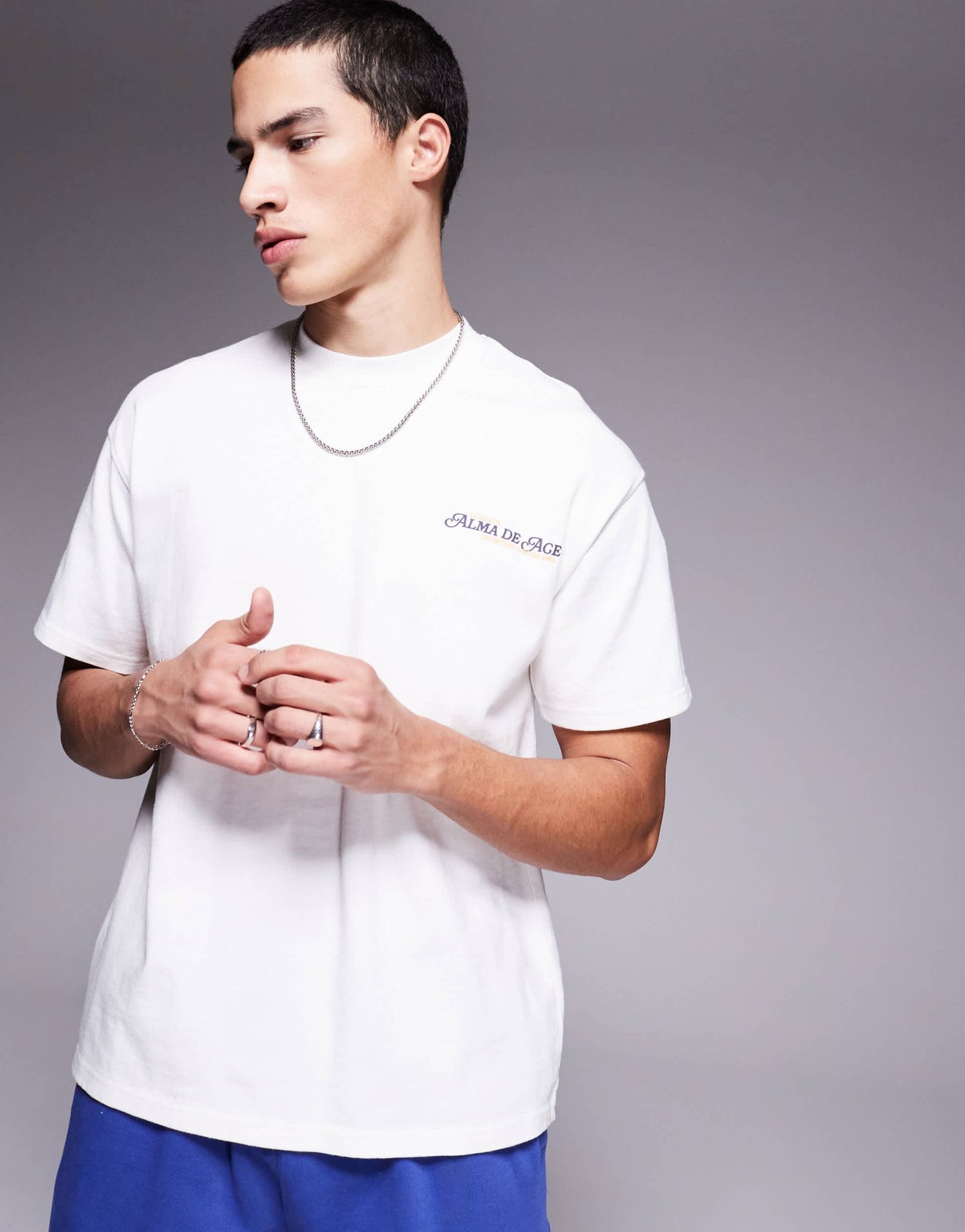 Alma De Ace graphic back print 240gsm t-shirt in white - ASOS Sample Sale