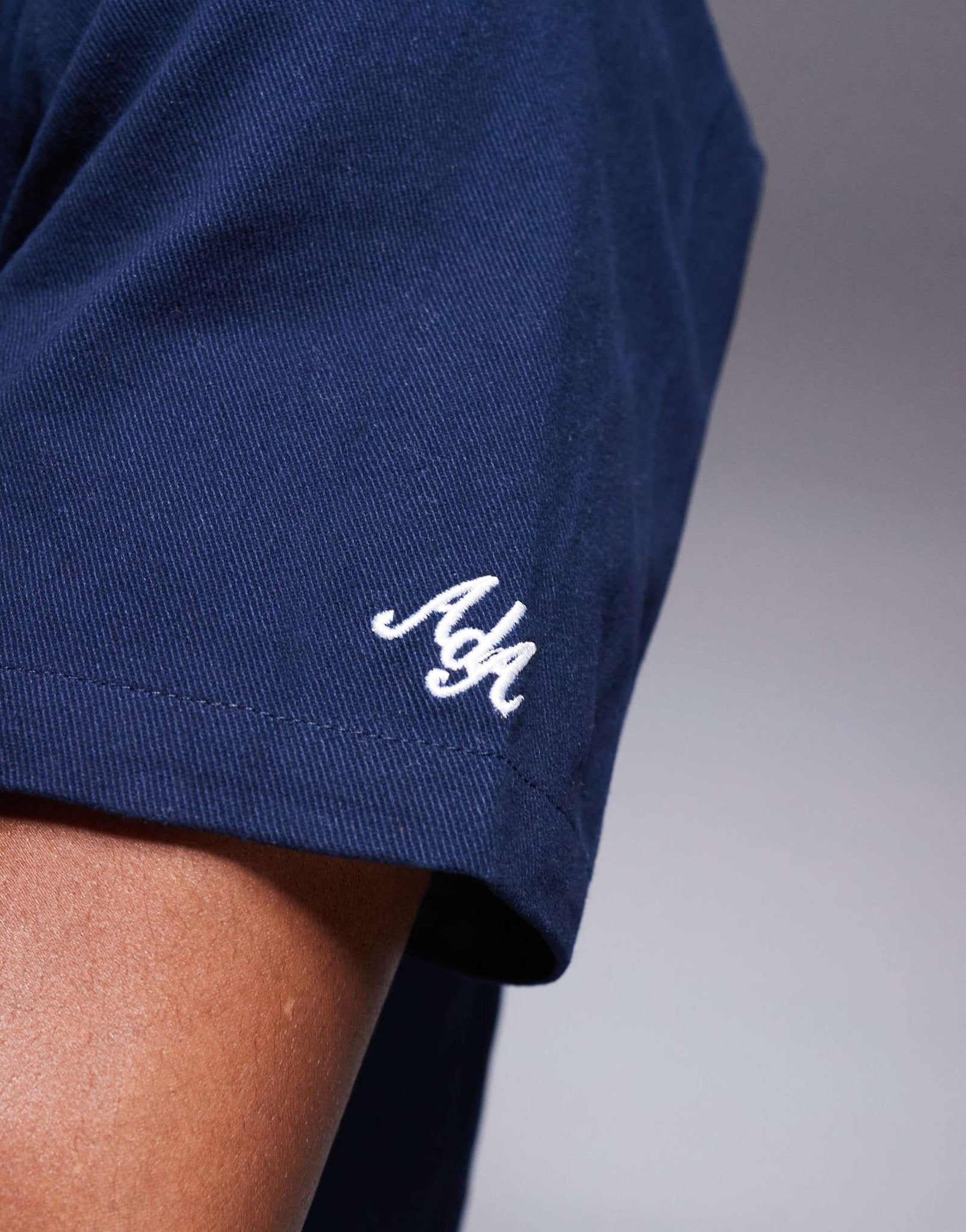 Alma De Ace stripe detail short sleeve shirt co - ord in navy - ASOS Sample Sale