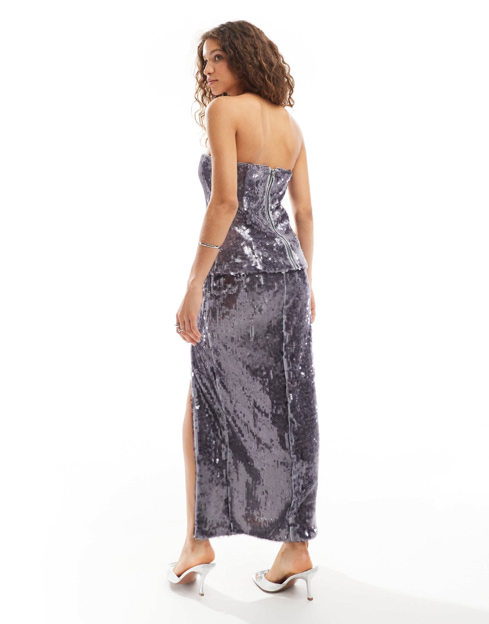 Amy Lynn maxi skirt in translucent lavender sequin co - ord - ASOS Sample Sale