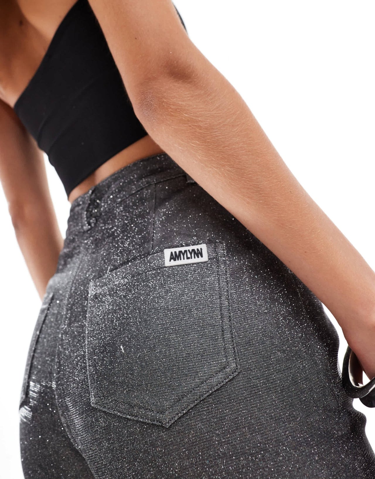 Amy Lynn metallic Lupe trouser in silver co - ord - ASOS Sample Sale