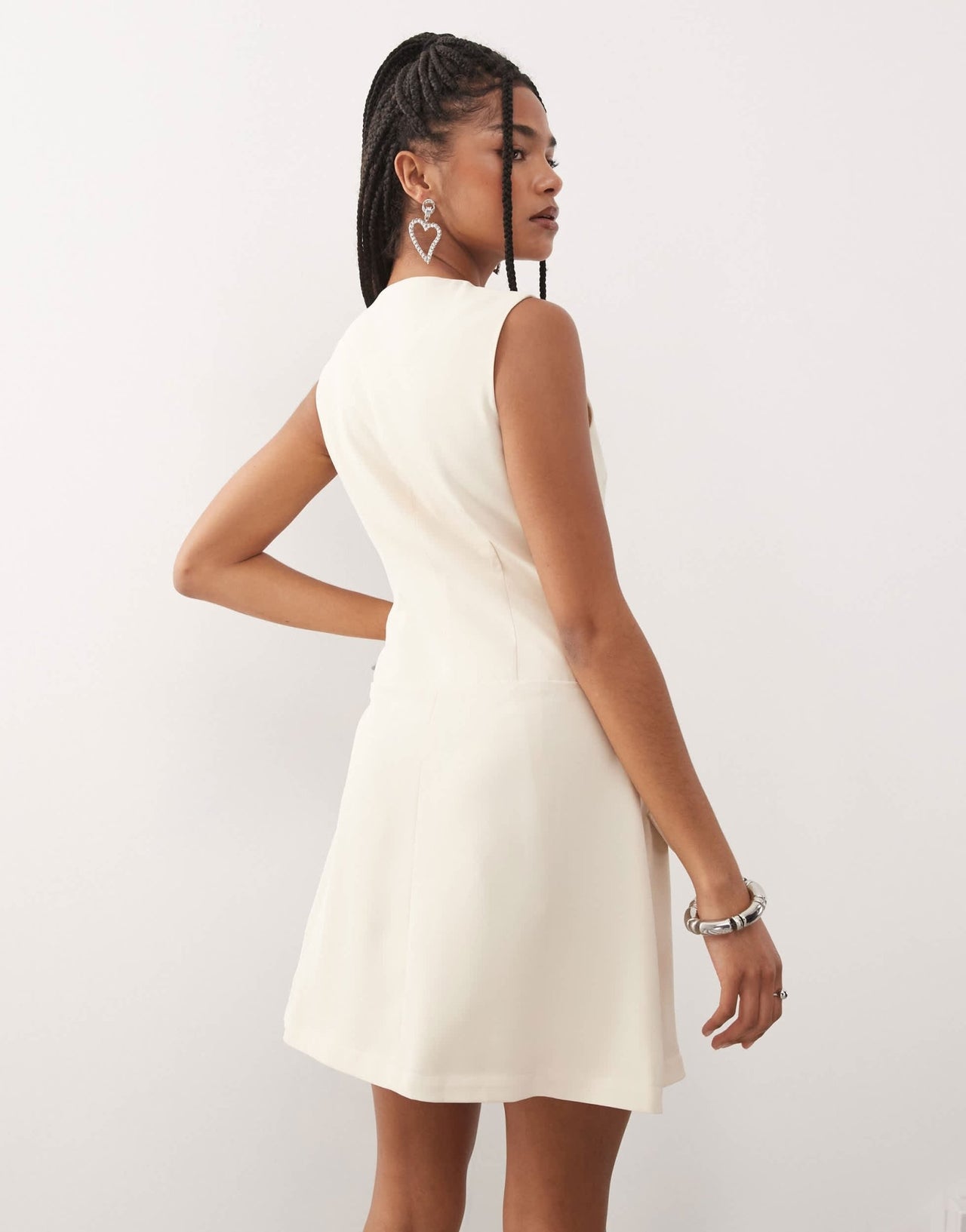 Amy Lynn tailored waistcoat mini dress in milk - ASOS Sample Sale