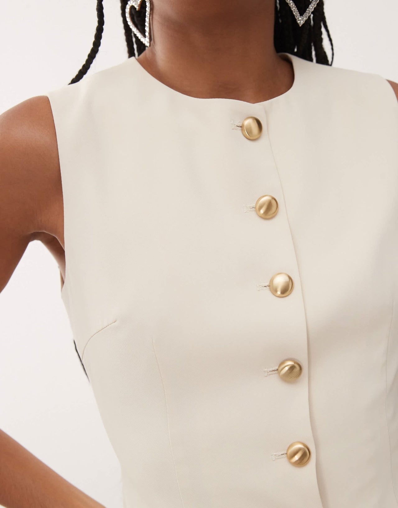 Amy Lynn tailored waistcoat mini dress in milk - ASOS Sample Sale