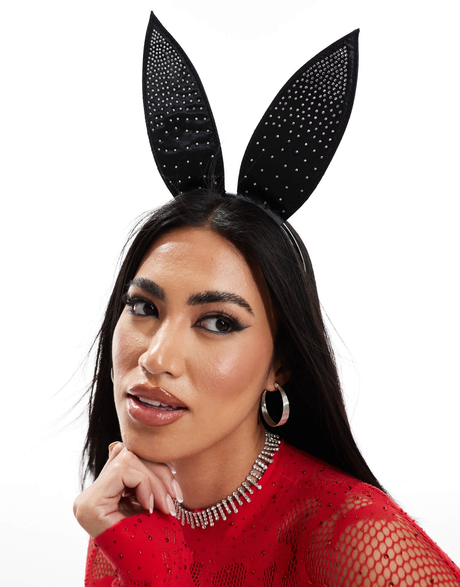 Ann Summers halloween diamante sparkle bunny ears in black - ASOS Sample Sale