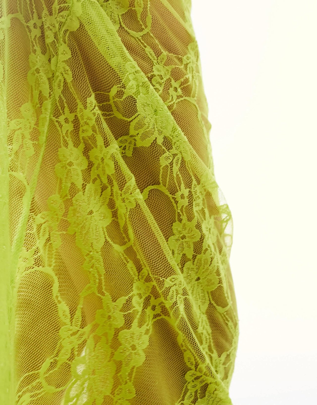 Annorlunda bow detail maxi skirt co-ord in lime green - ASOS Sample Sale