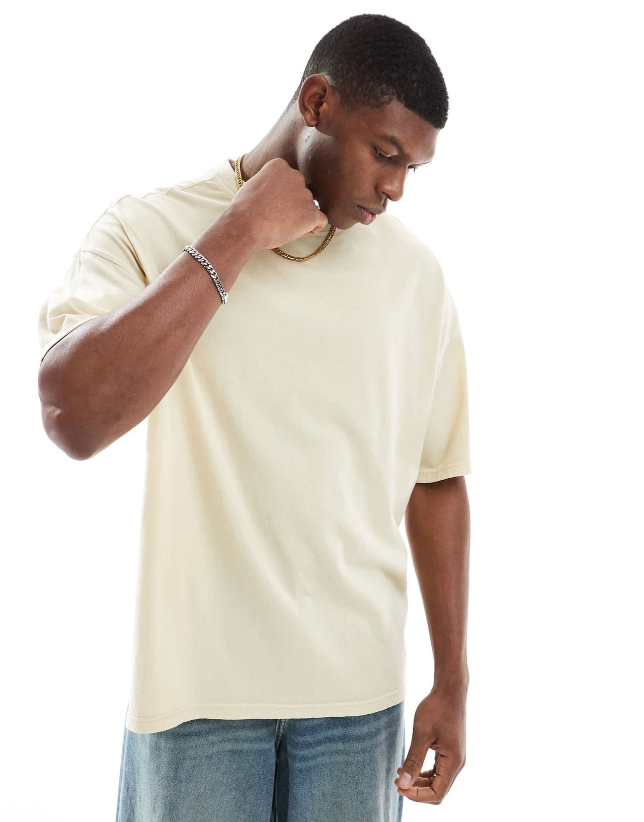 Another Influence acid wash oversized t-shirt in tan - ASOS Sample Sale