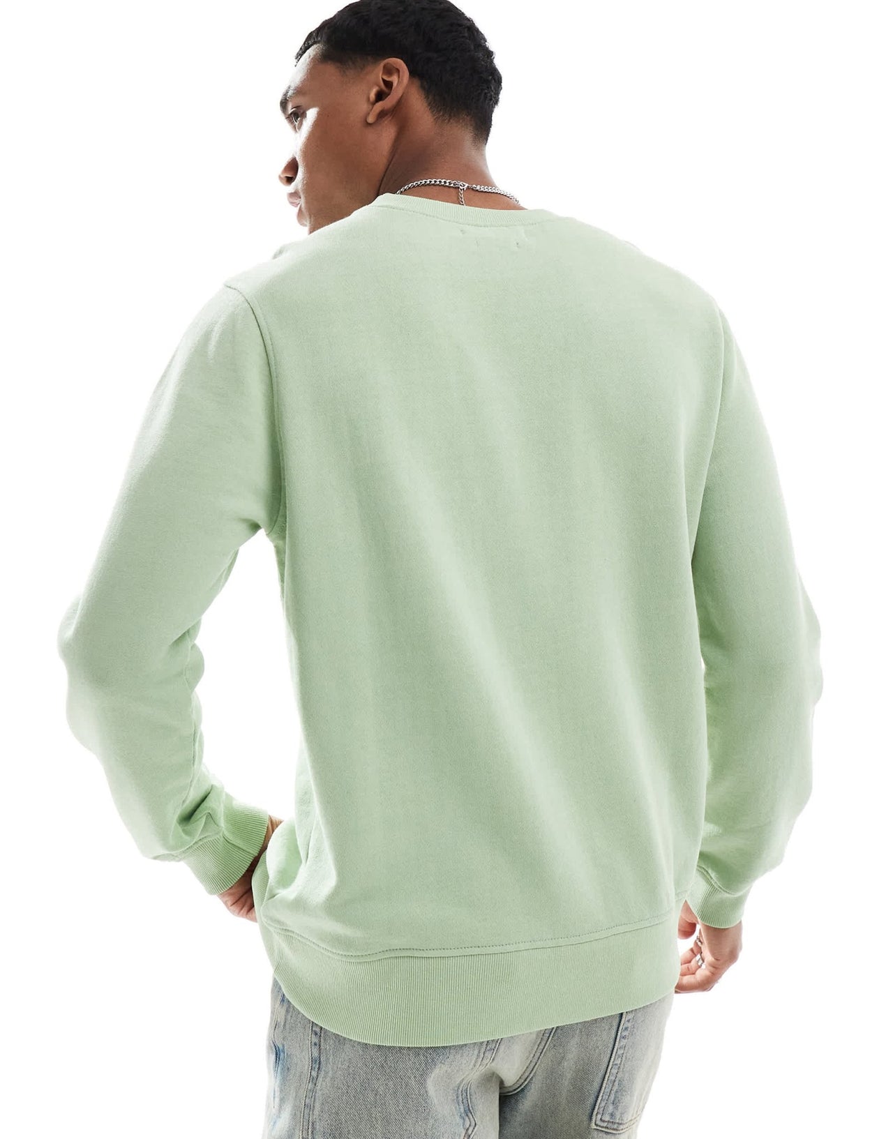 Another Influence acid wash seam detail sweatshirt in green - ASOS Sample Sale