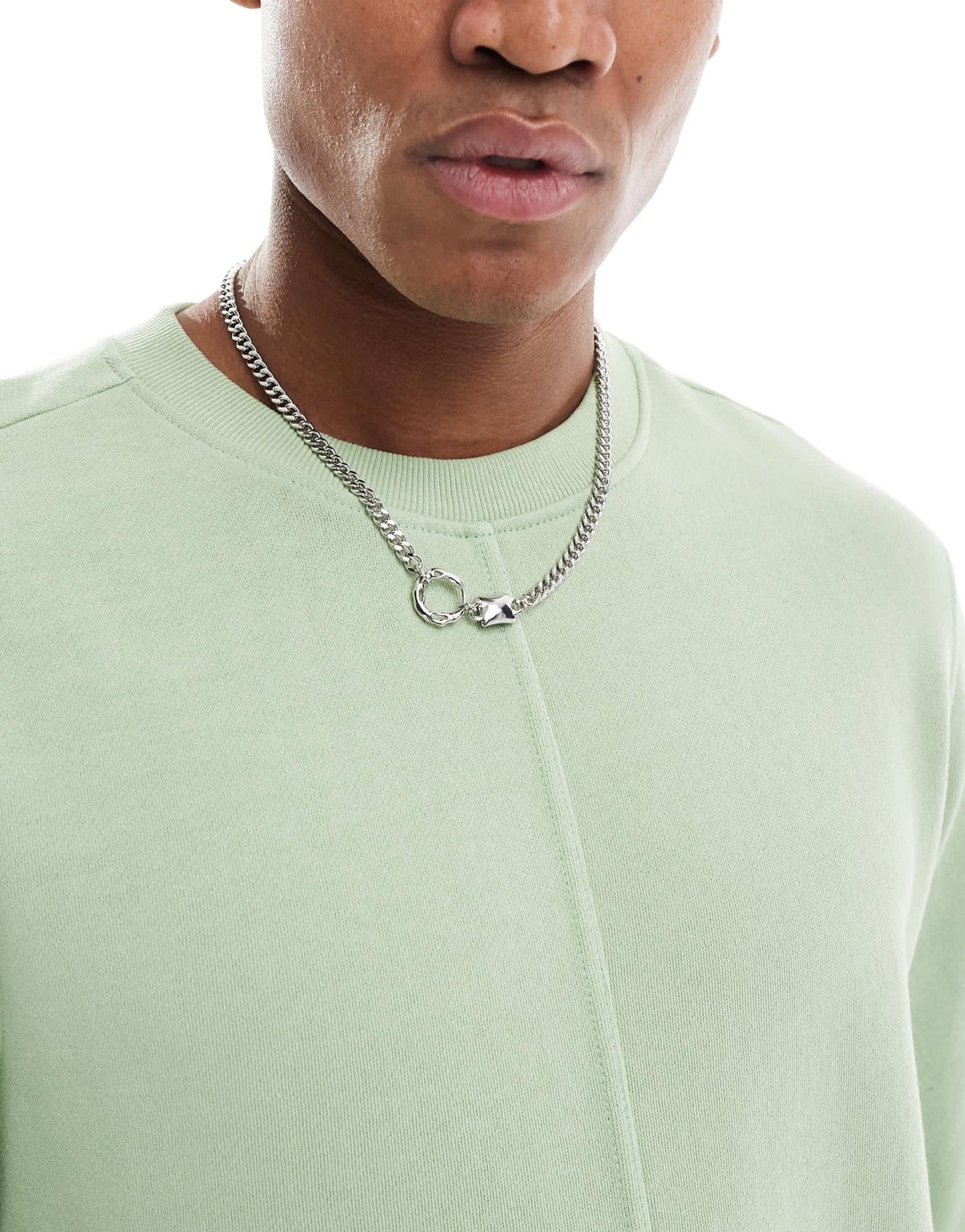 Another Influence acid wash seam detail sweatshirt in green - ASOS Sample Sale
