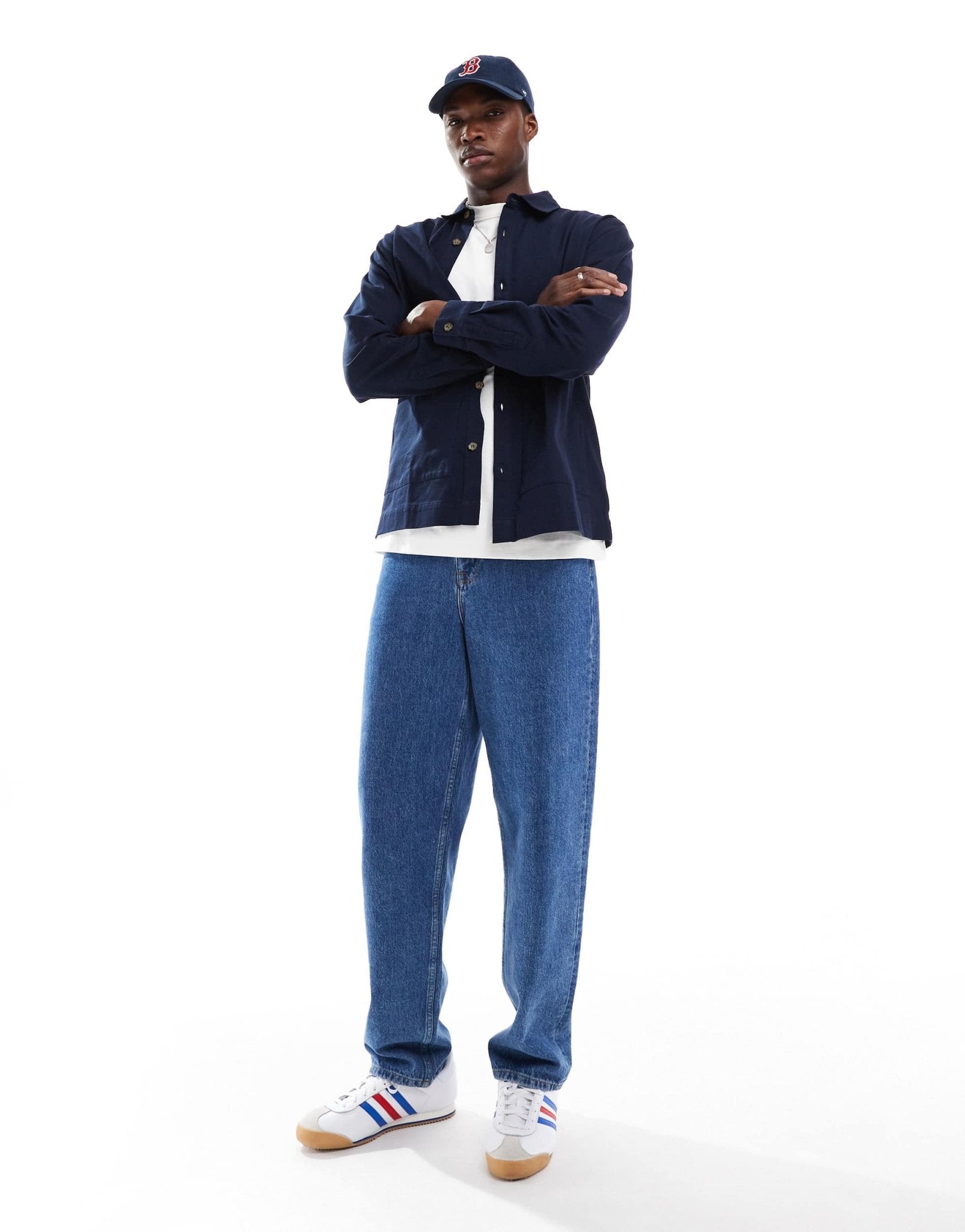 Another Influence cargo overshirt in navy - ASOS Sample Sale