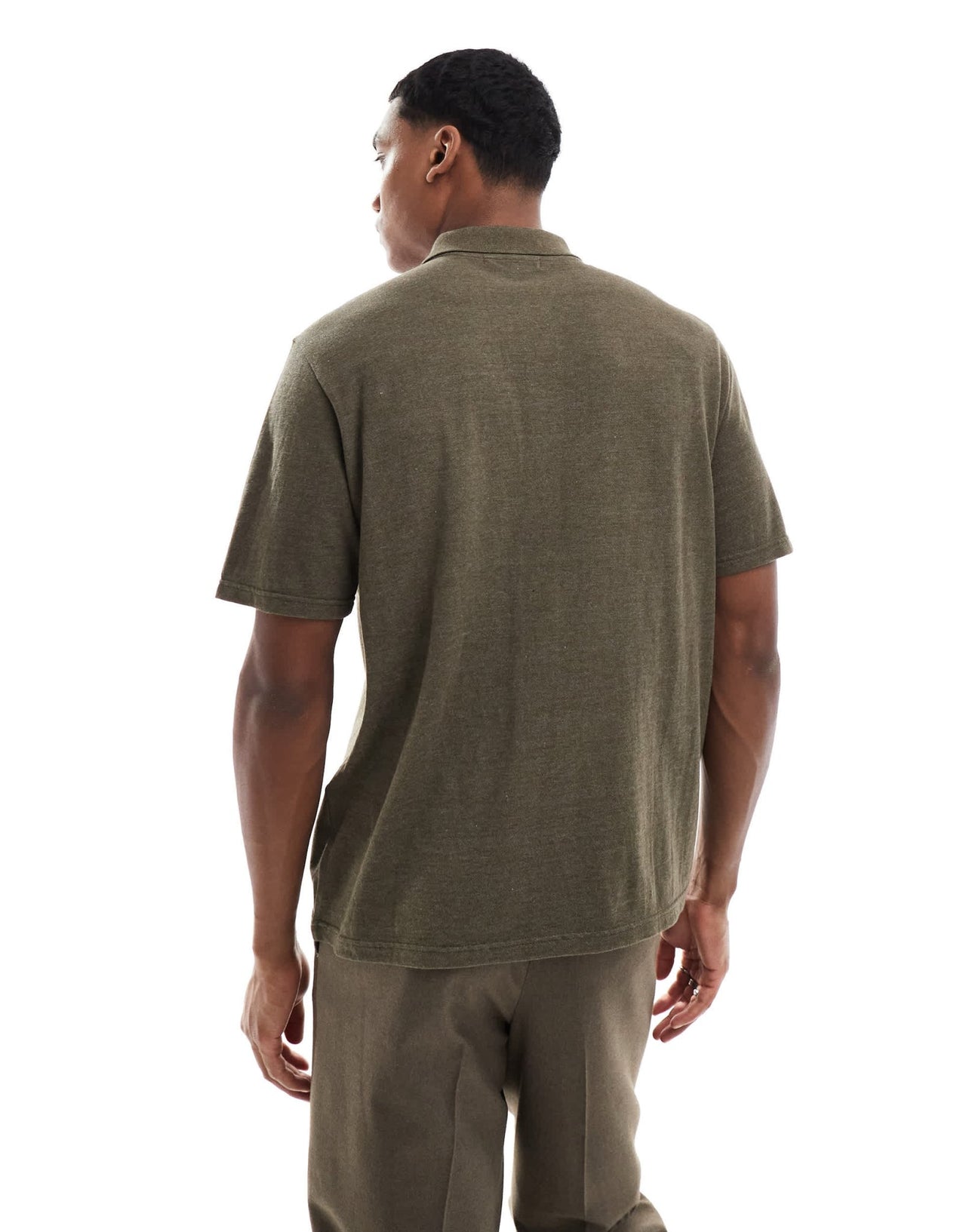 Another Influence short sleeve polo shirt in khaki - ASOS Sample Sale
