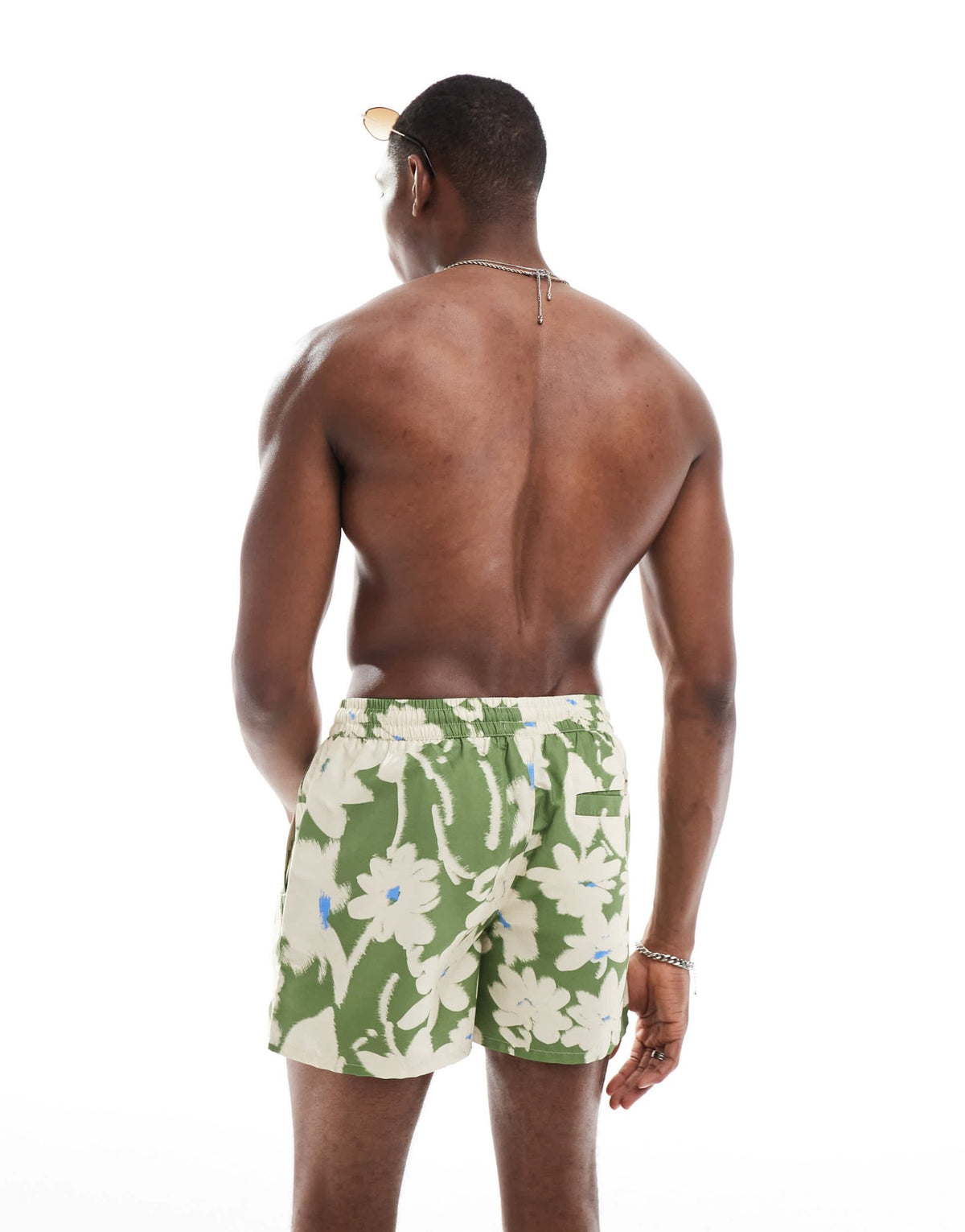 Aray flowing floral swim short in green - ASOS Sample Sale
