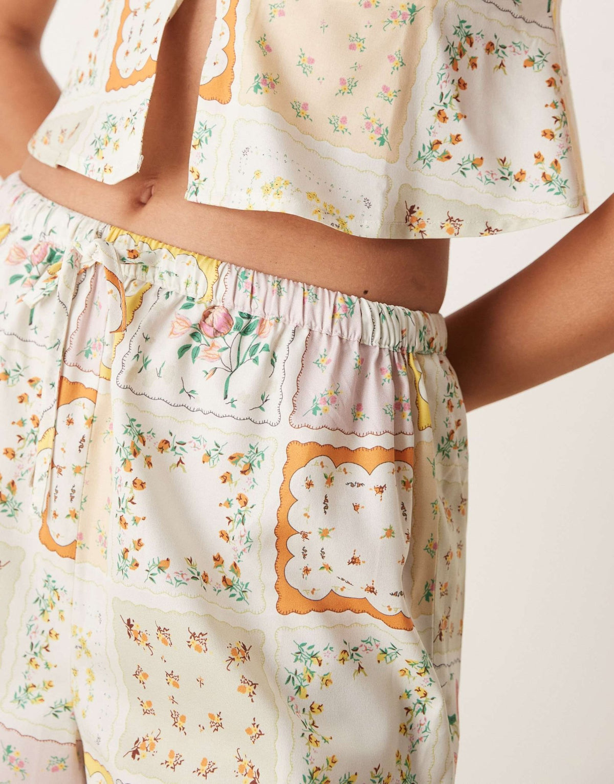 Aray patchwork print beach short co-ord in multi - ASOS Sample Sale