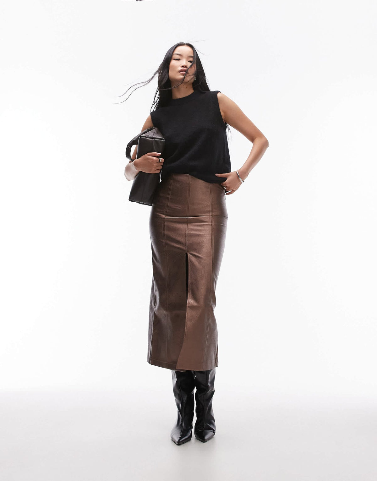 ARKET alpaca blend knitted tank vest in black - ASOS Sample Sale