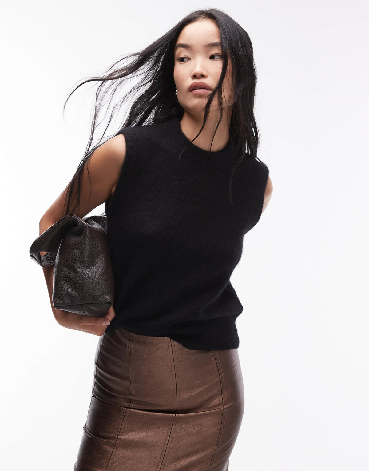 ARKET alpaca blend knitted tank vest in black - ASOS Sample Sale