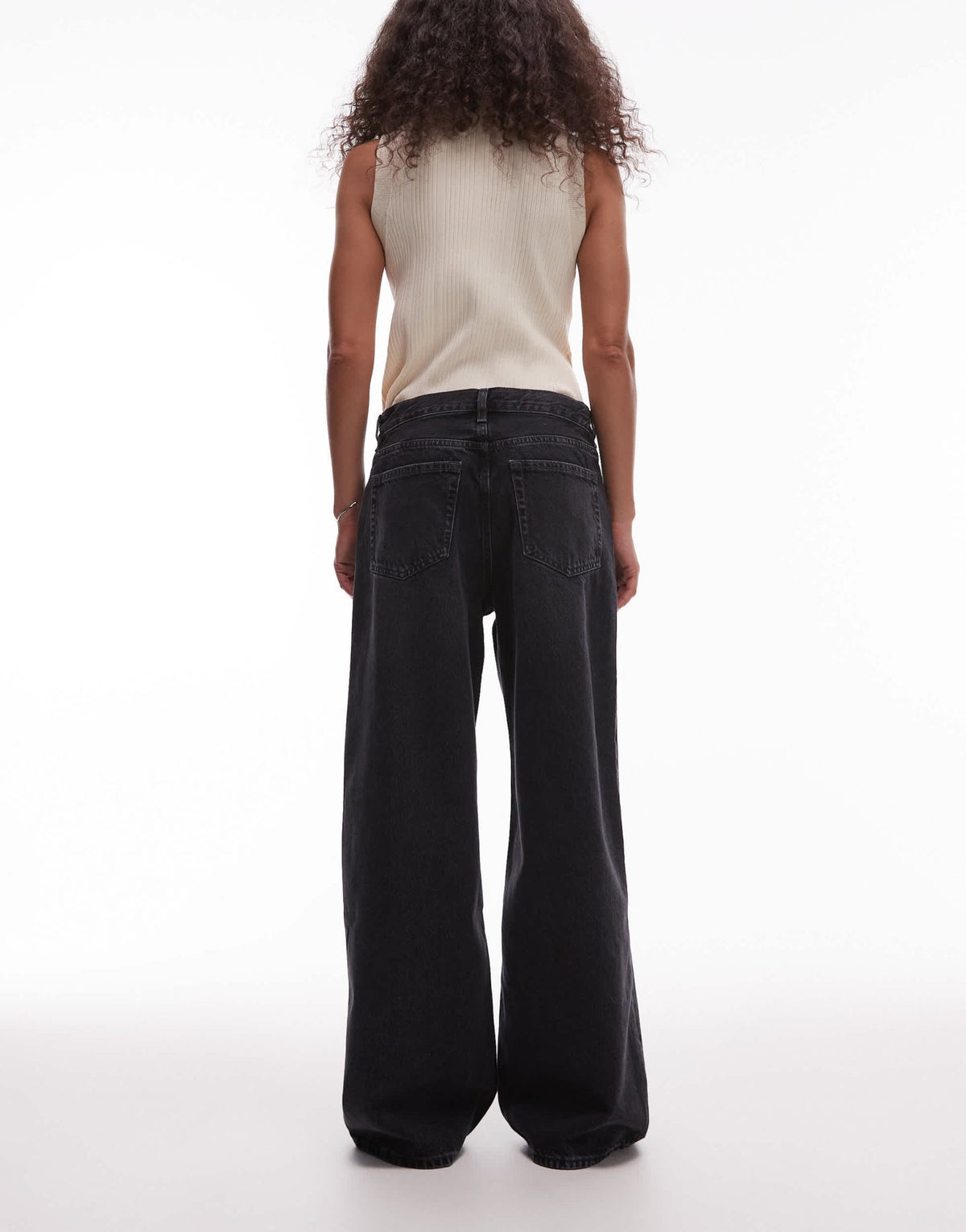 ARKET Cloud low rise baggy wide leg jeans in dark washed grey - ASOS Sample Sale