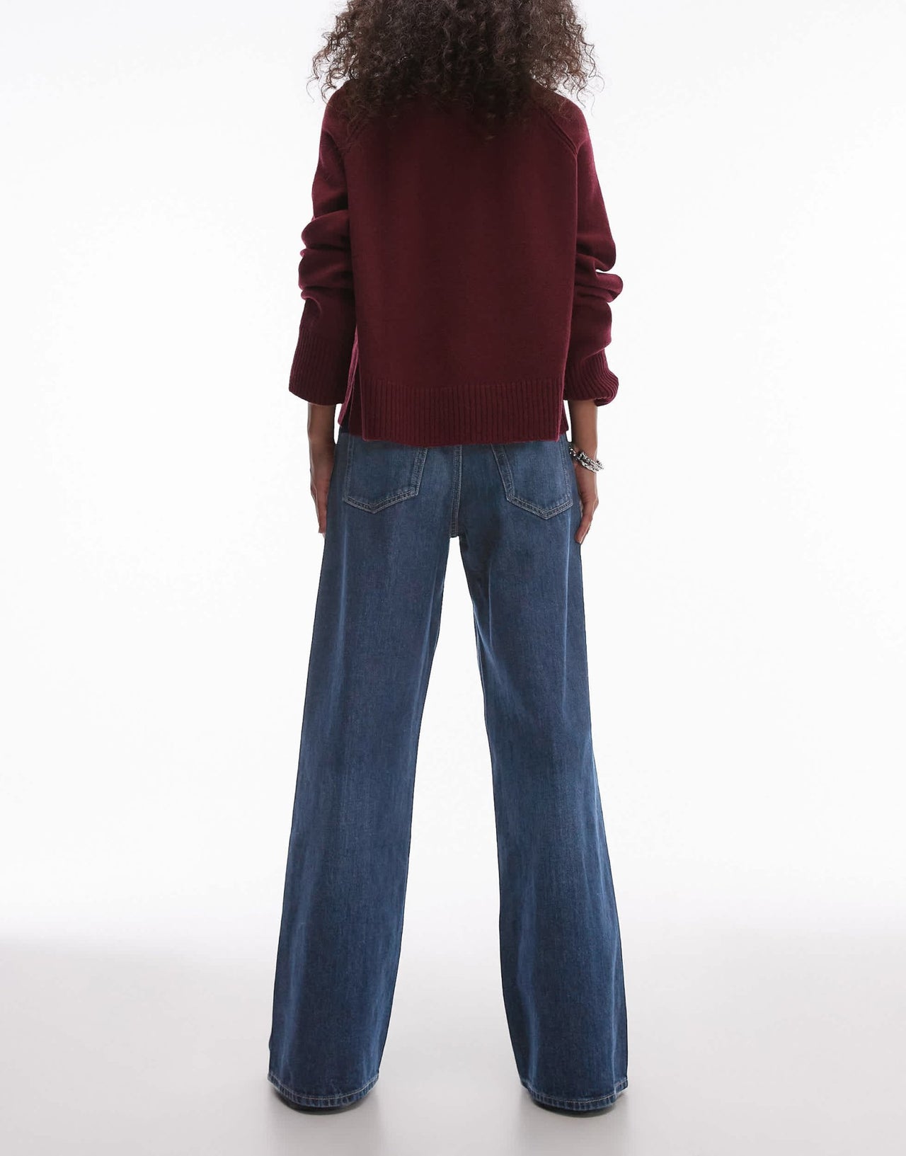 ARKET Cloud low rise baggy wide leg jeans in dusty blue - ASOS Sample Sale