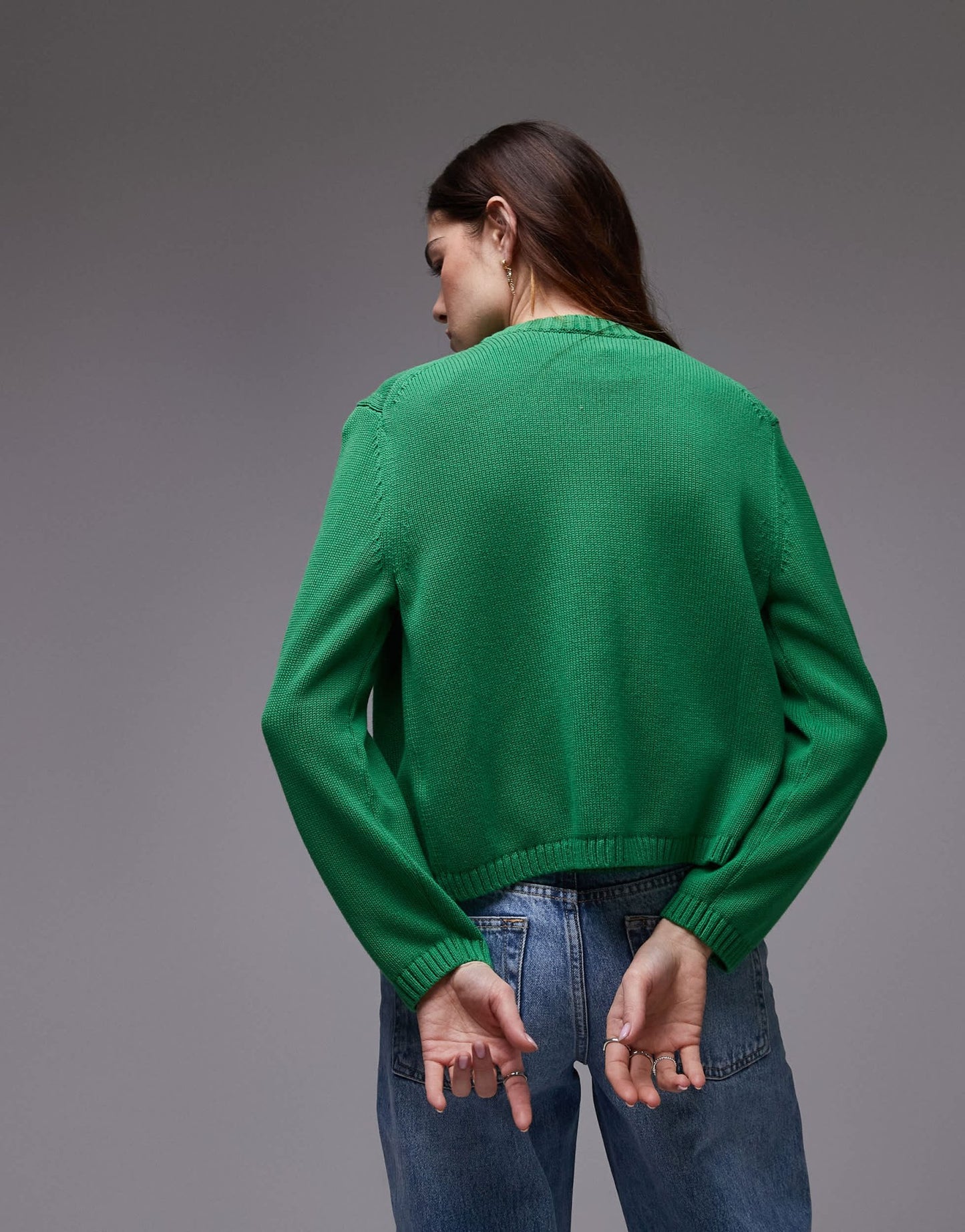 ARKET co - ord knitted cardigan with button front in green - ASOS Sample Sale