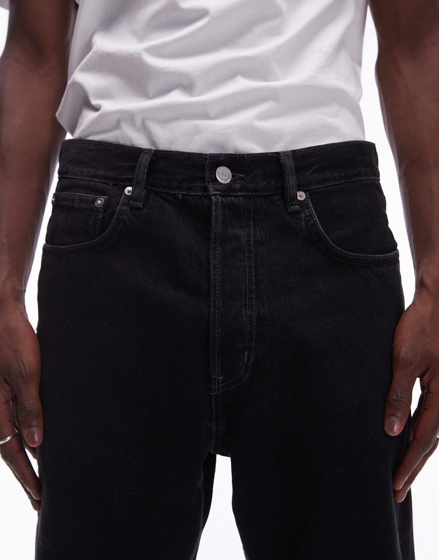 ARKET Coast relaxed tapered jeans in black - ASOS Sample Sale