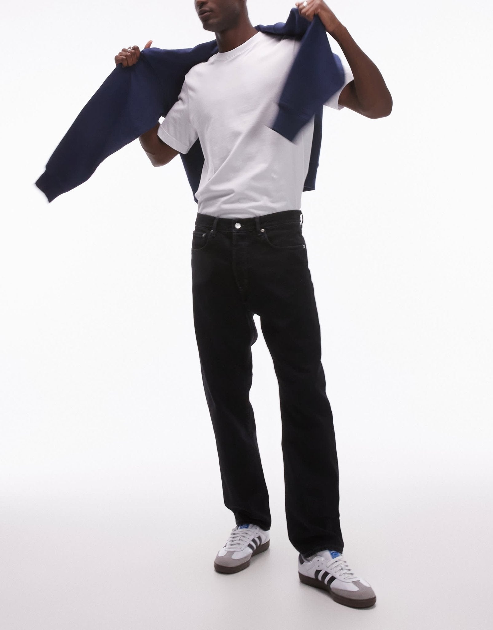 ARKET Coast relaxed tapered jeans in black - ASOS Sample Sale