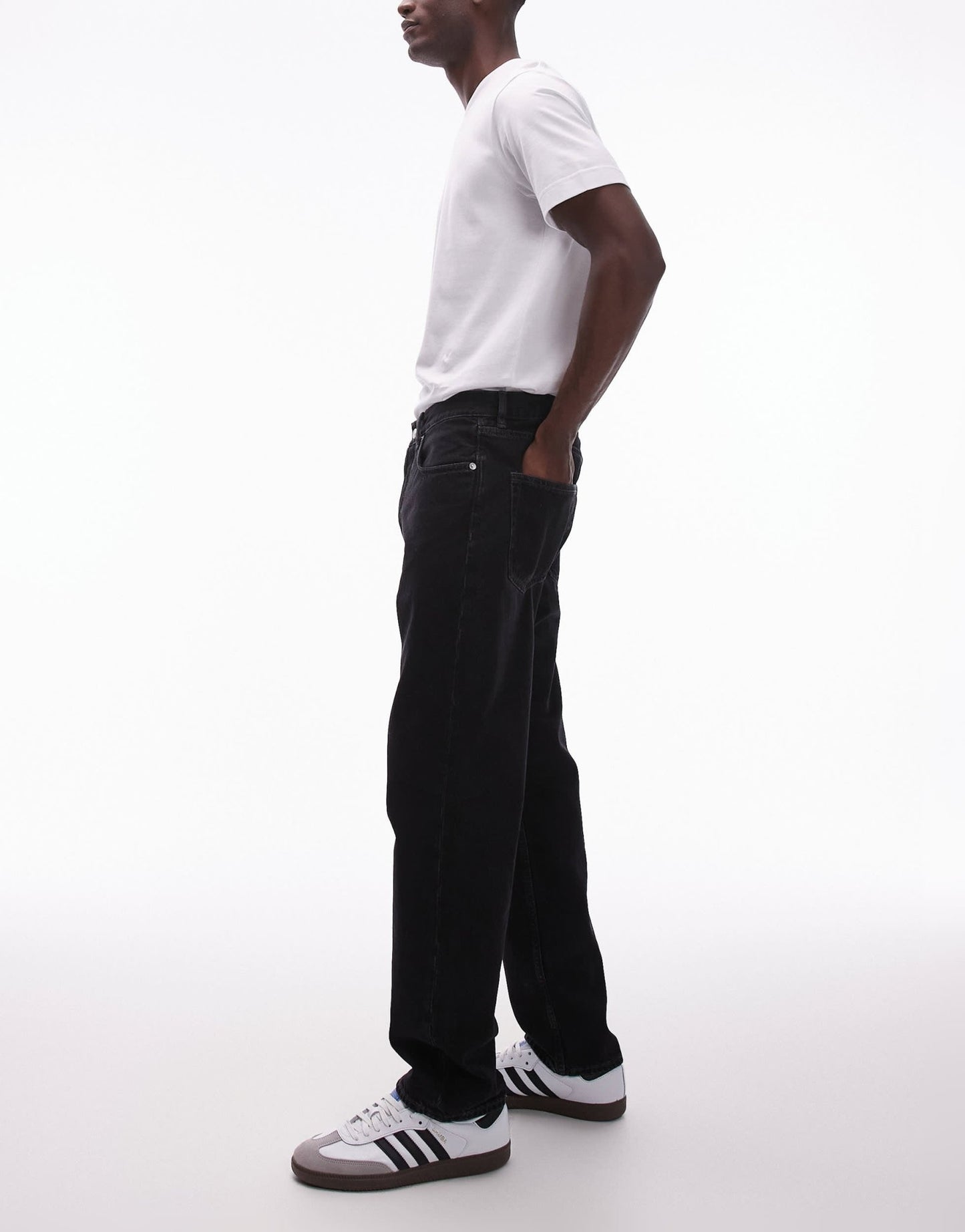 ARKET Coast relaxed tapered jeans in black - ASOS Sample Sale