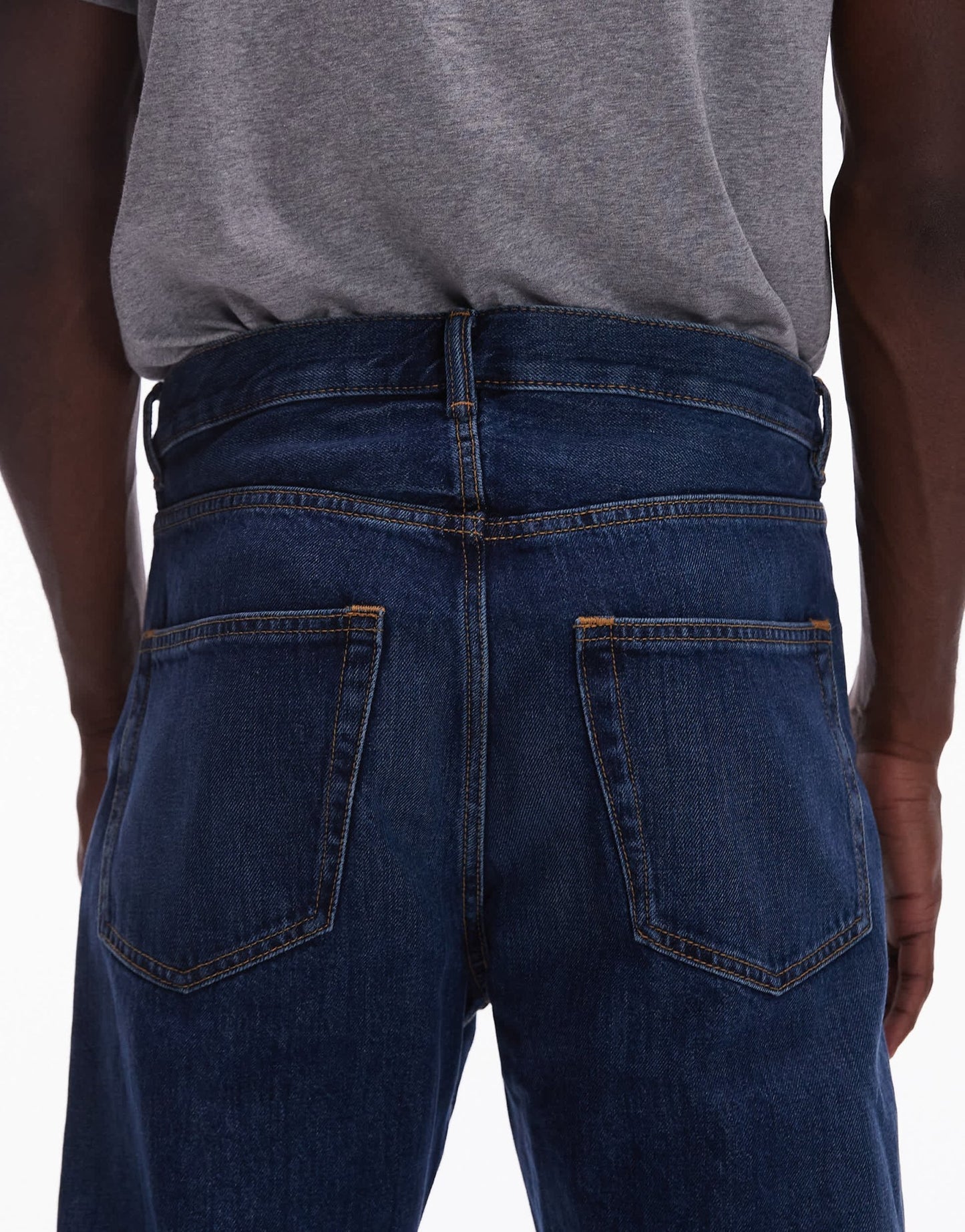 ARKET Coast relaxed tapered jeans in dark wash blue - ASOS Sample Sale