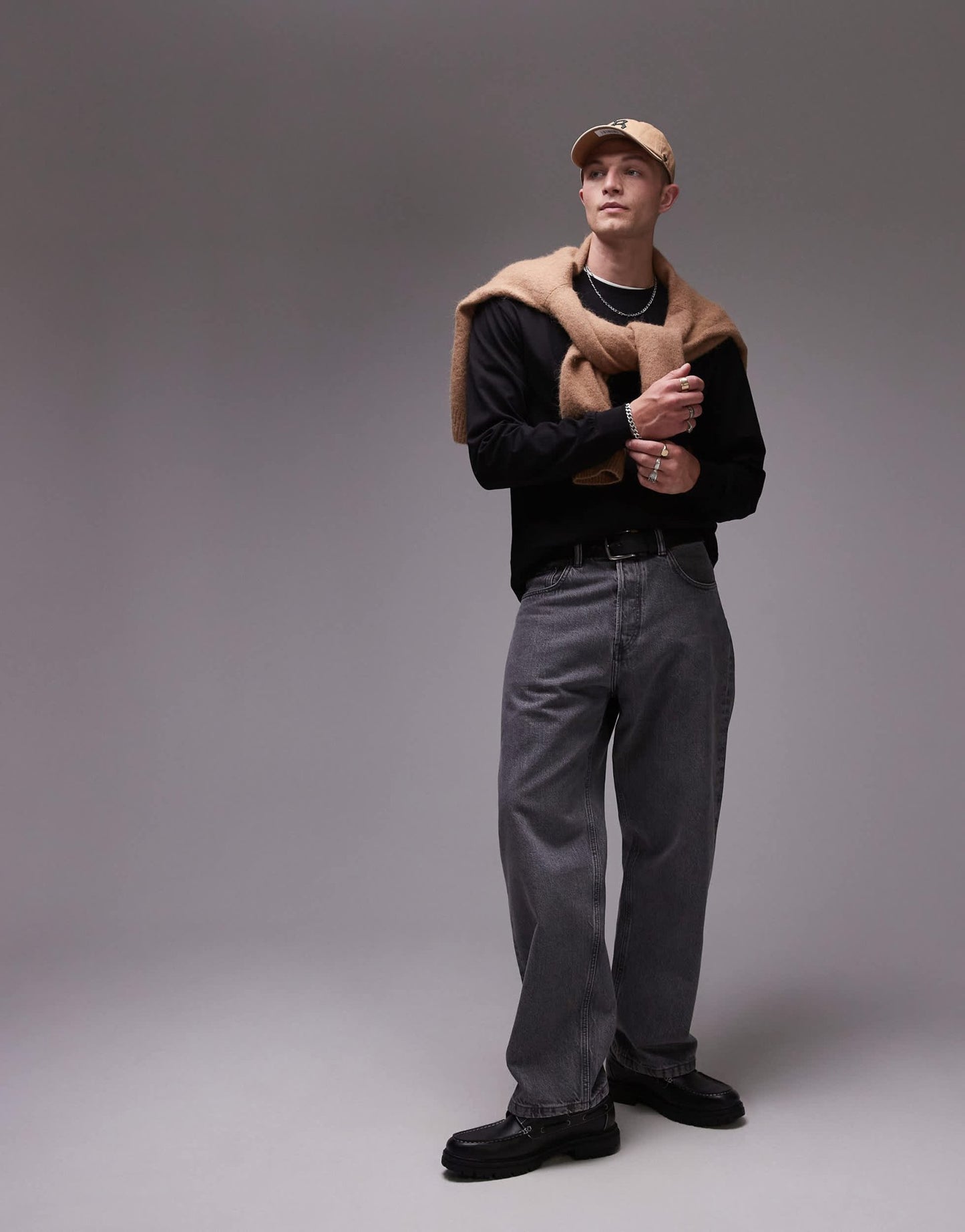 ARKET cotton jersey oversized long sleeve t-shirt in black - ASOS Sample Sale