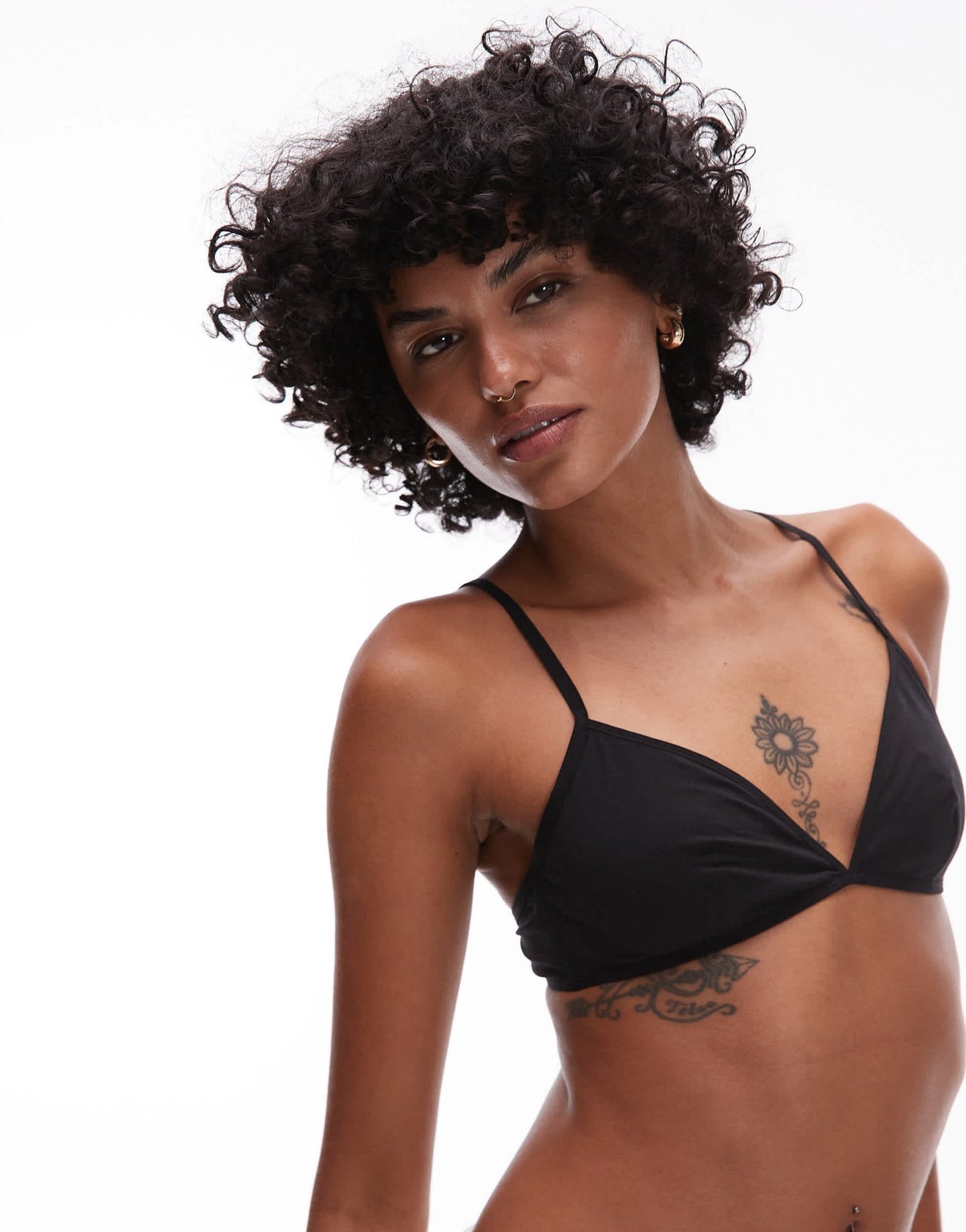 ARKET cotton soft bra in black - ASOS Sample Sale